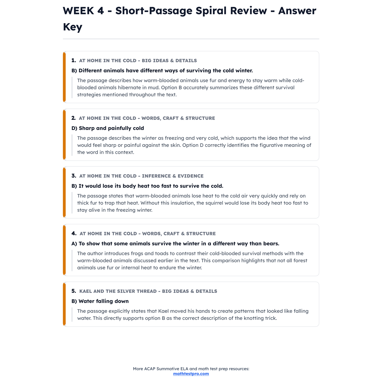 Alabama ACAP Summative ELA Intensive Prep | 3rd Grade | All 4 Levels (275-740) preview 4