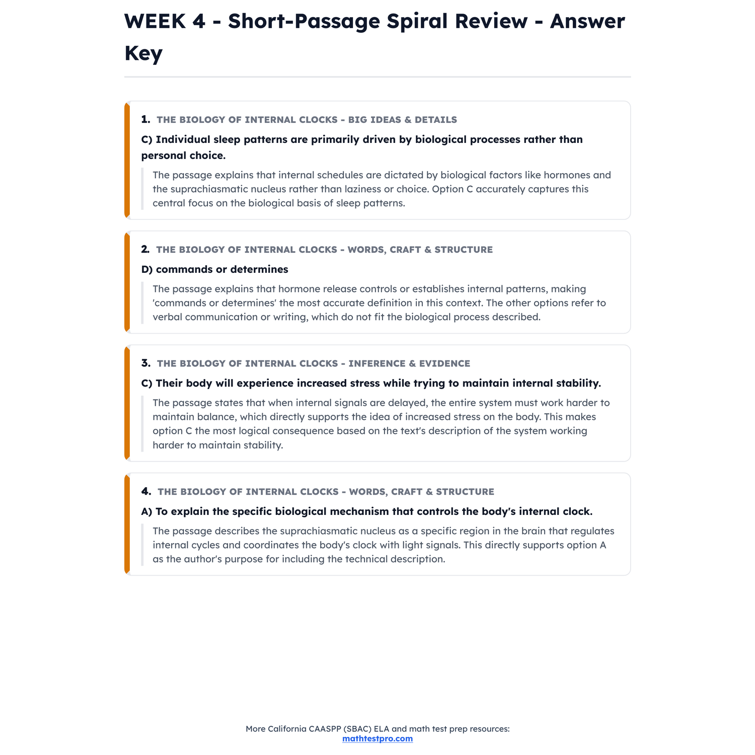 California CAASPP ELA Intensive Prep | 7th Grade | All 4 Levels (2479-2649+) preview 4