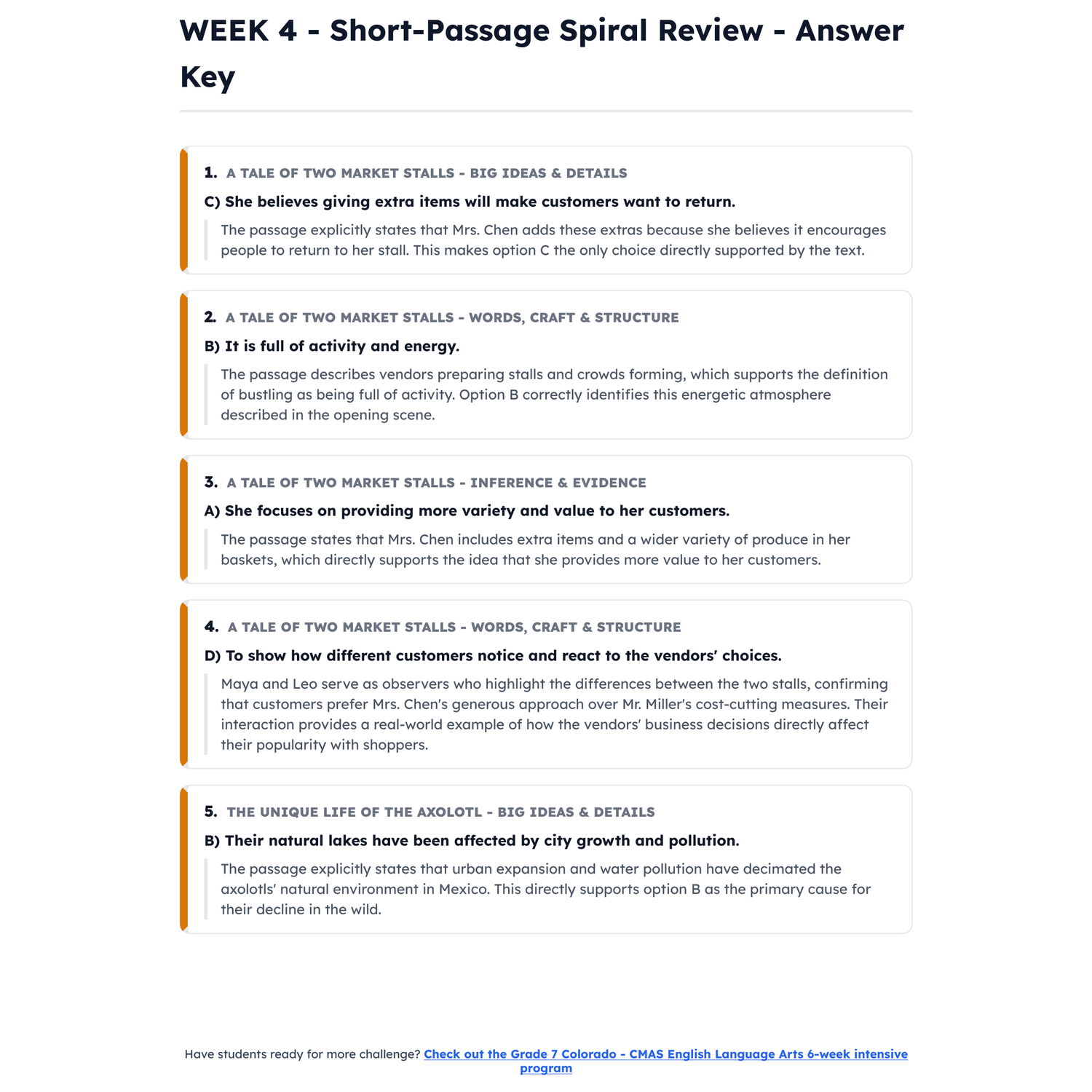 Colorado CMAS ELA Intensive Test Prep | 6th Grade | All 4 Levels (650-850) preview 4
