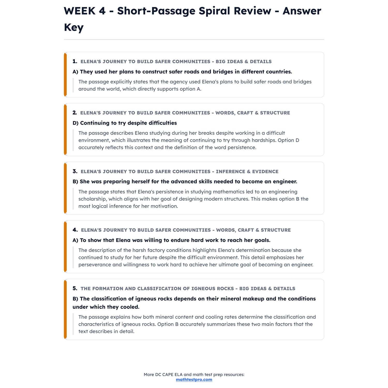 DC CAPE ELA Intensive Test Prep | 6th Grade | All 4 Levels (Scale Score 650-850) preview 4