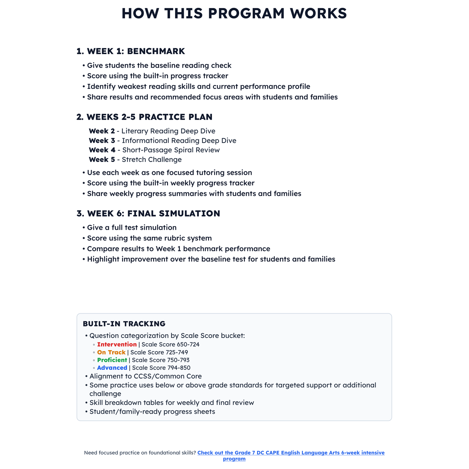 DC CAPE ELA Intensive Test Prep | 8th Grade | All 4 Levels (Scale Score 650-850) preview 2