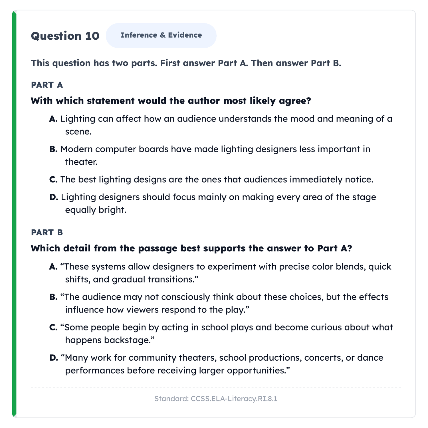 DC CAPE ELA Intensive Test Prep | 8th Grade | All 4 Levels (Scale Score 650-850) preview 3