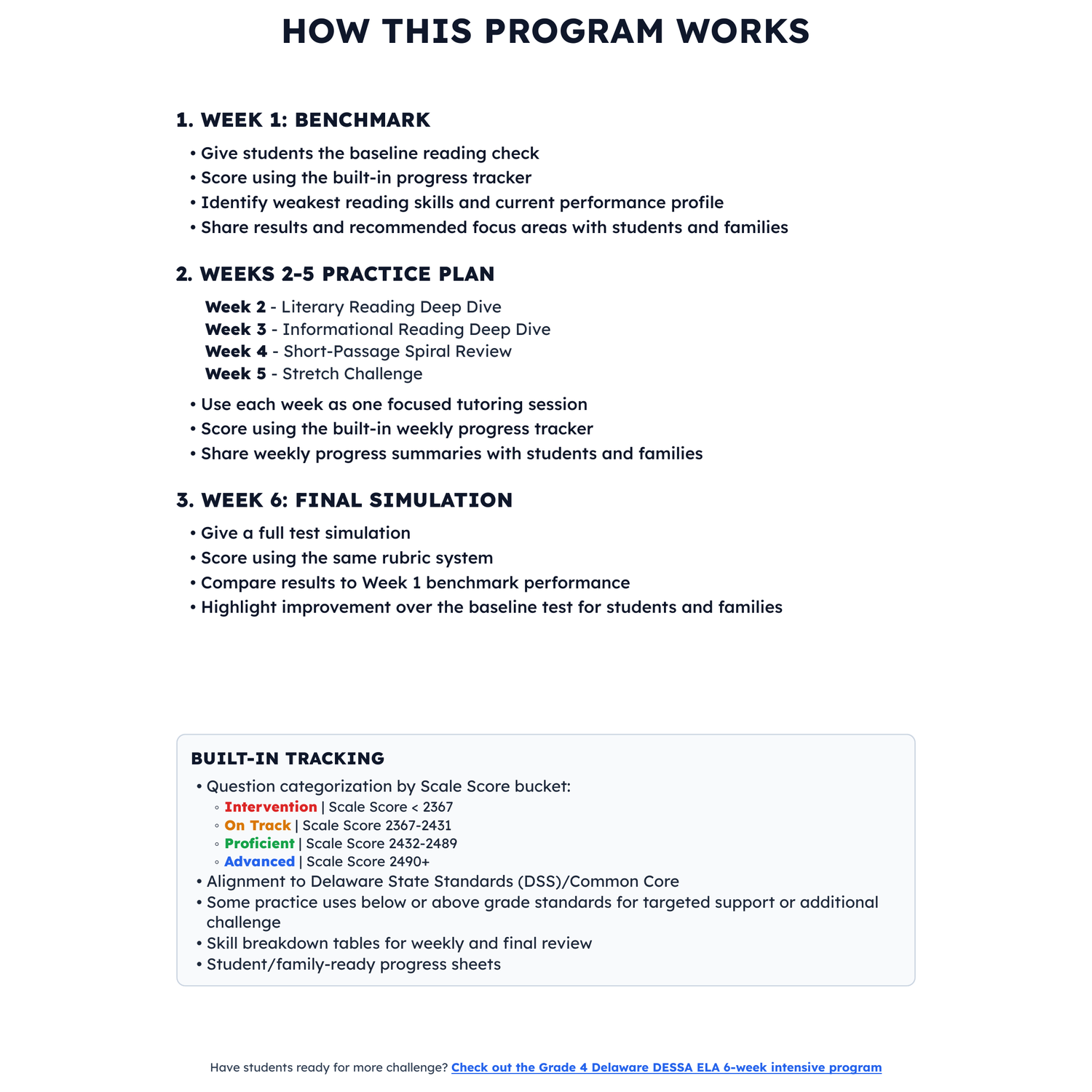 Delaware DESSA ELA Intensive Test Prep | 3rd Grade | All 4 Levels (2367-2490+) preview 2