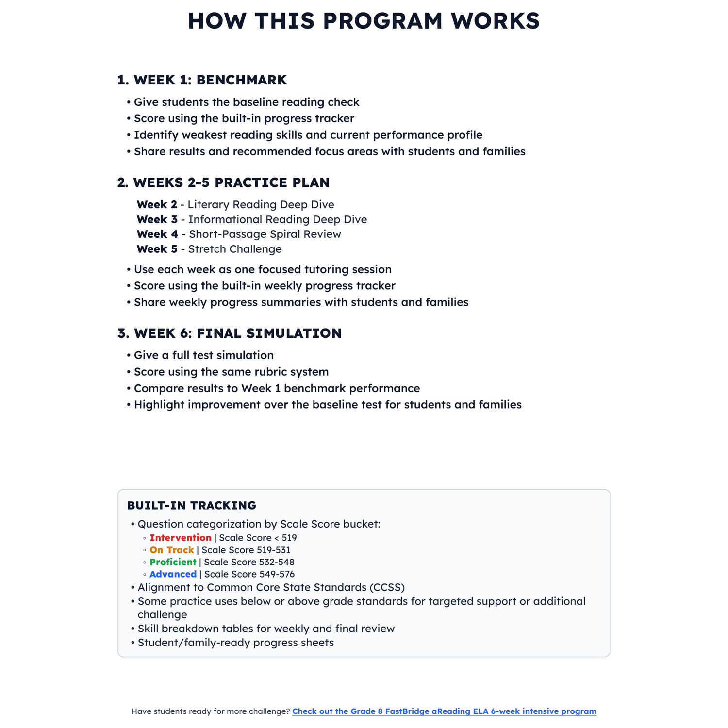 FastBridge aReading ELA Intensive Test Prep | 7th Grade | All 4 Levels (519-576) preview 2
