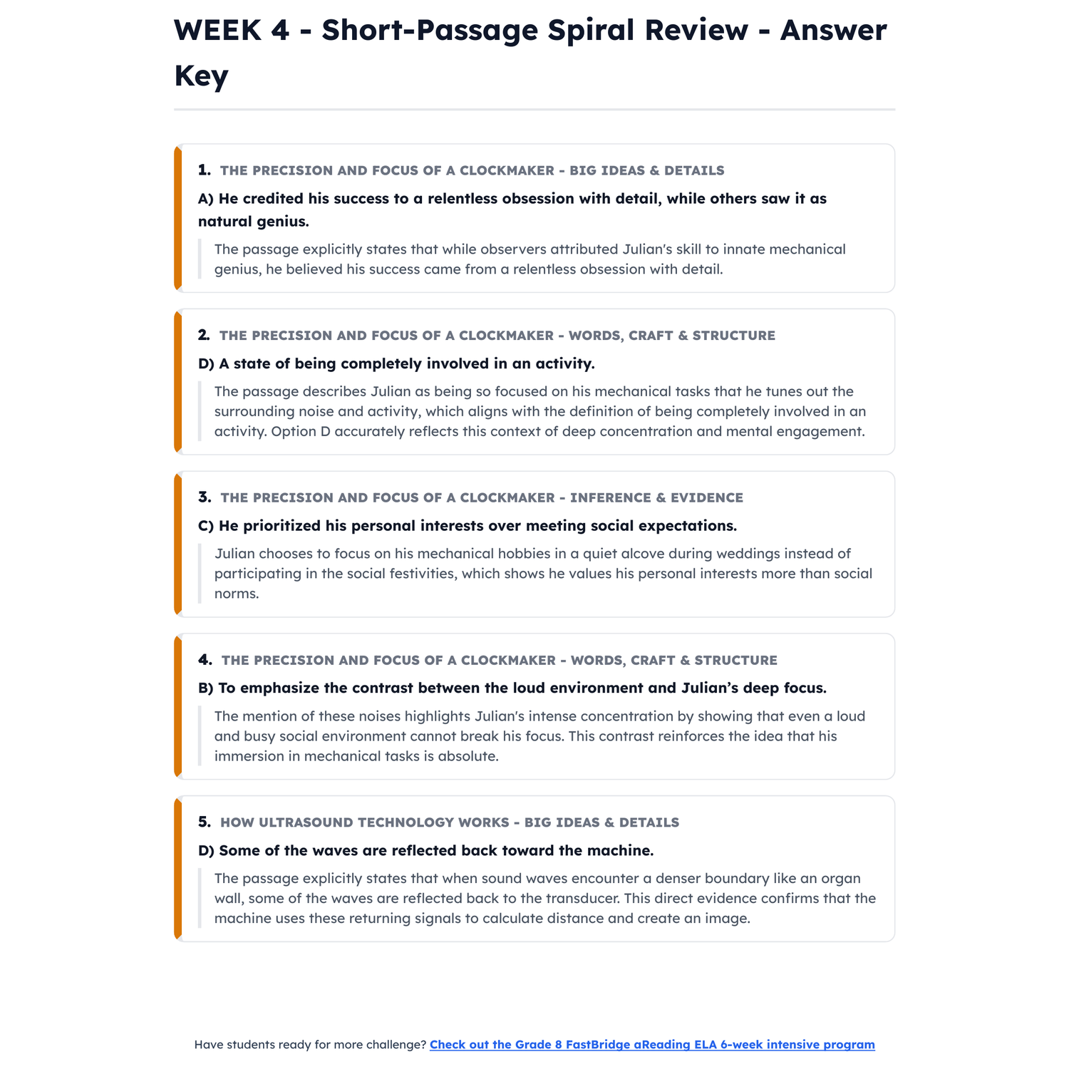 FastBridge aReading ELA Intensive Test Prep | 7th Grade | All 4 Levels (519-576) preview 4
