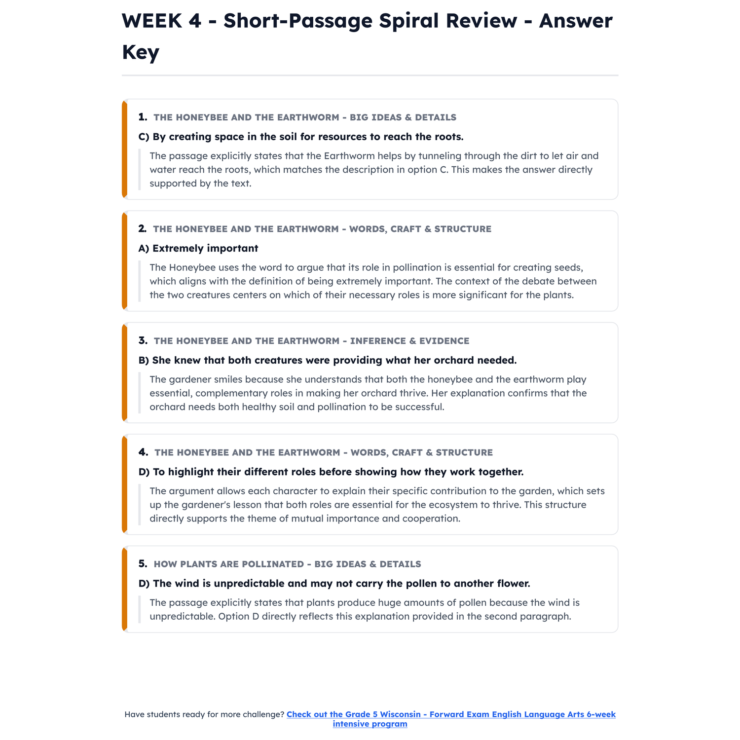 Wisconsin Forward Exam ELA Intensive Prep | 4th Grade | All 4 Levels (1310-1850) preview 4