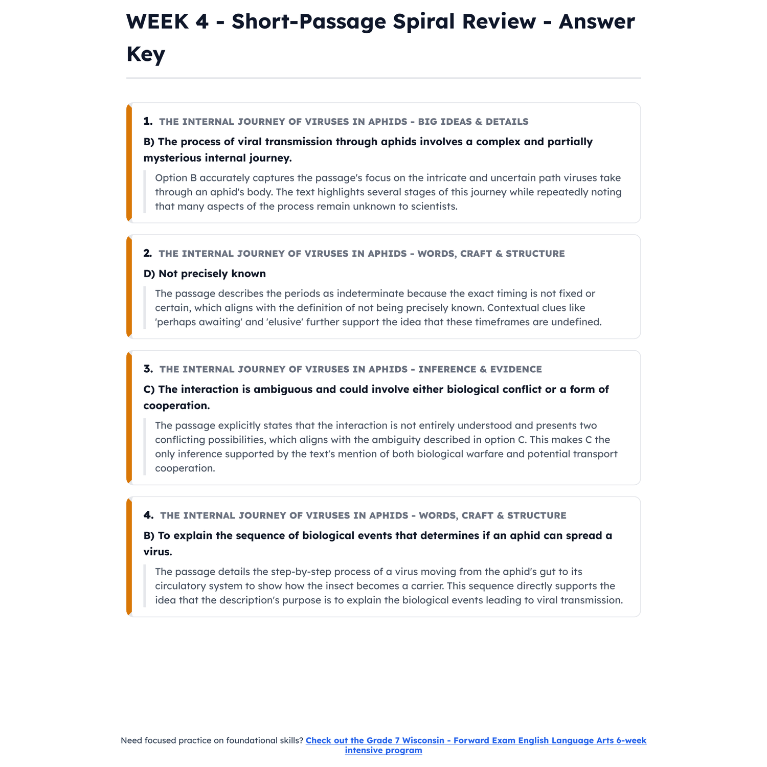 Wisconsin Forward Exam ELA Intensive Prep | 8th Grade | All 4 Levels (1380-1990) preview 4