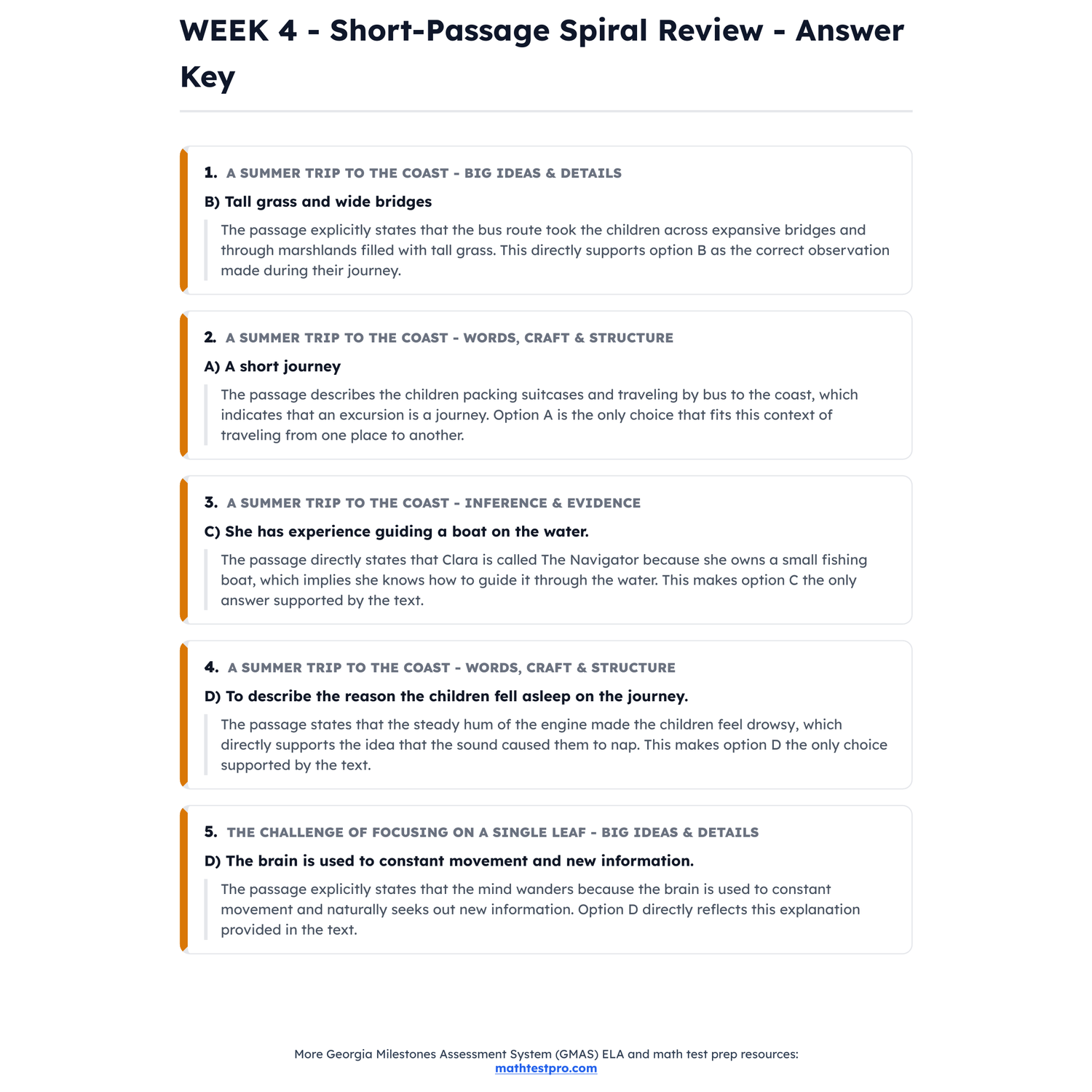 Georgia Milestones ELA Intensive Test Prep | 4th Grade | All 4 Levels (210-775) preview 4