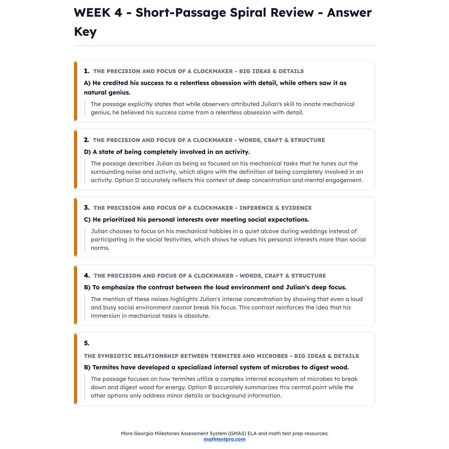 Georgia Milestones ELA Intensive Test Prep | 7th Grade | All 4 Levels (165-785) preview 4
