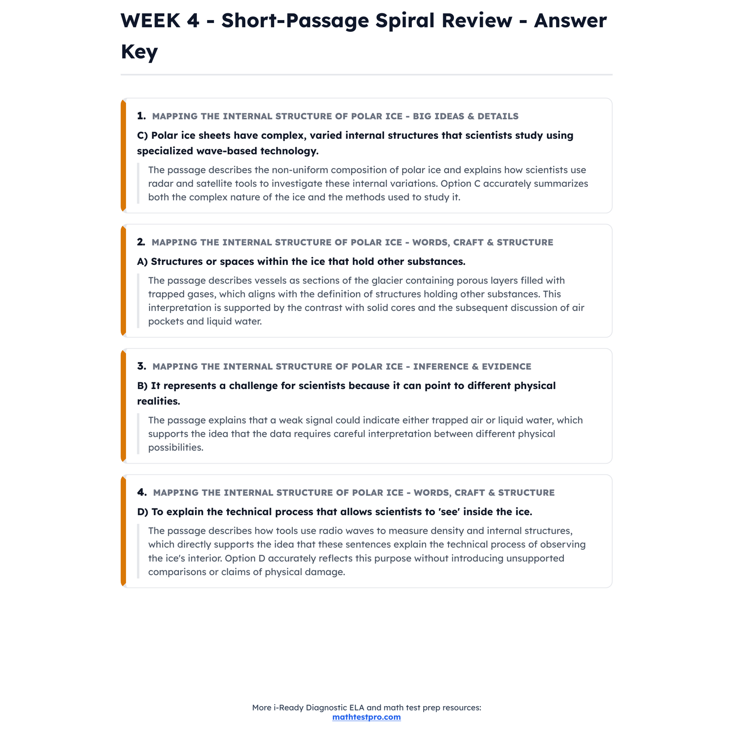 i-Ready Diagnostic ELA Intensive Test Prep | 8th Grade | All 4 Levels (525-703) preview 4