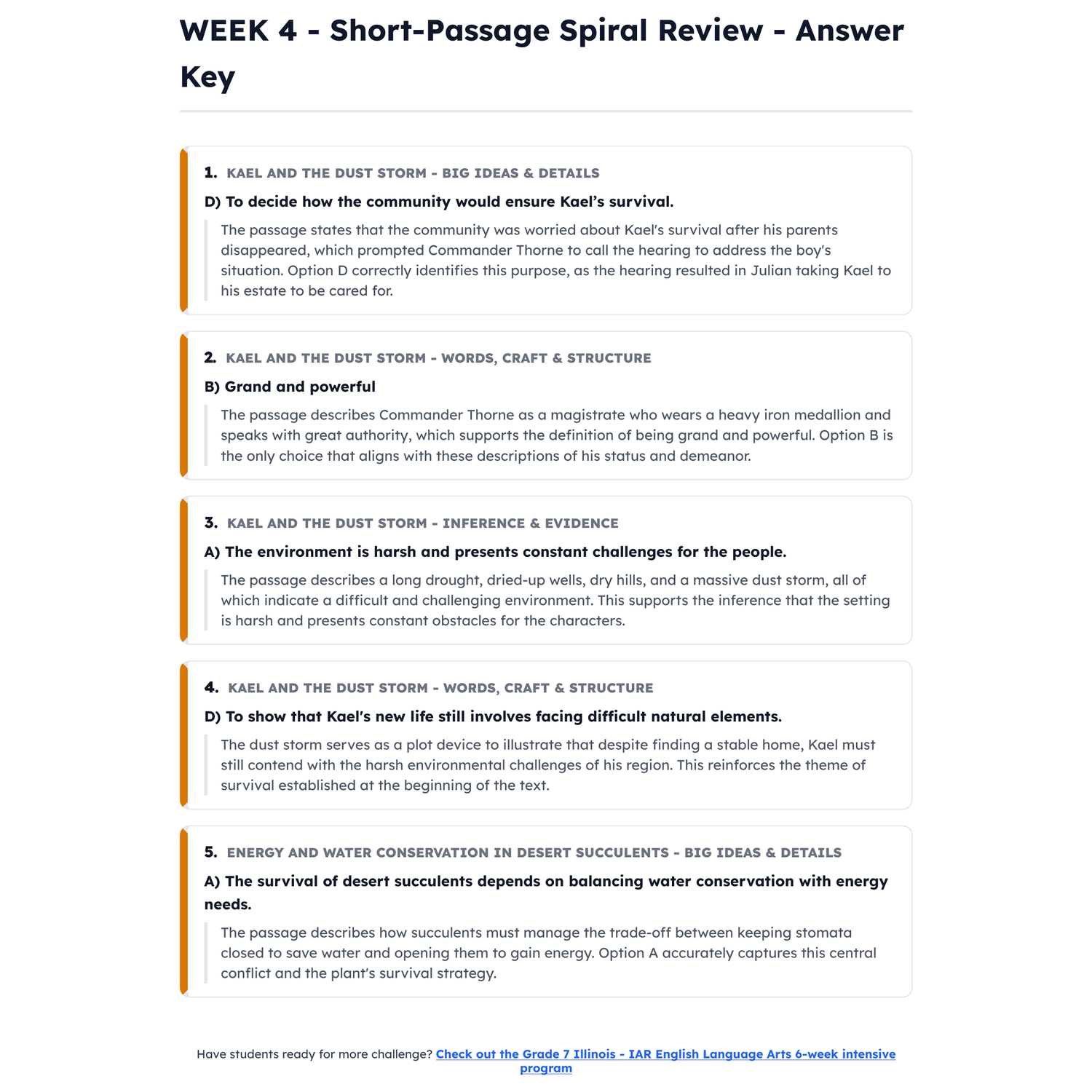 Illinois IAR ELA Intensive Prep | 6th Grade | All 4 Levels (Scale Score 650-850) preview 4