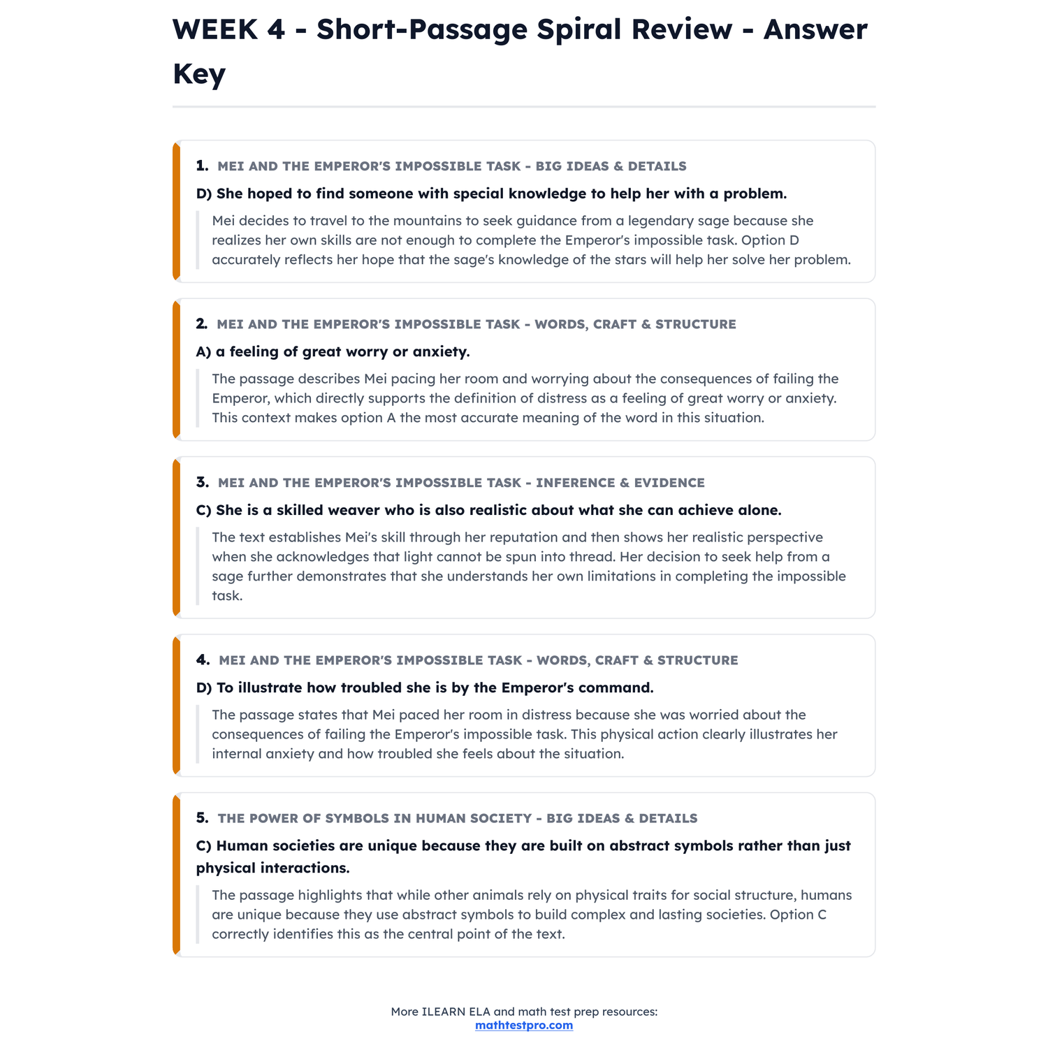 Indiana ILEARN ELA Intensive Test Prep | 6th Grade | All 4 Levels (5130-5870) preview 4