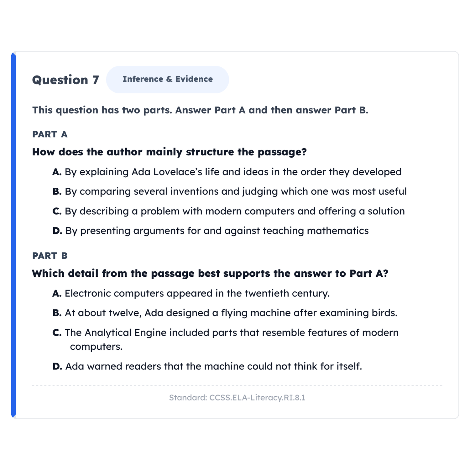 Idaho ISAT (SBAC) ELA Intensive Prep | 7th Grade | All 4 Levels (2479-2649+) preview 3