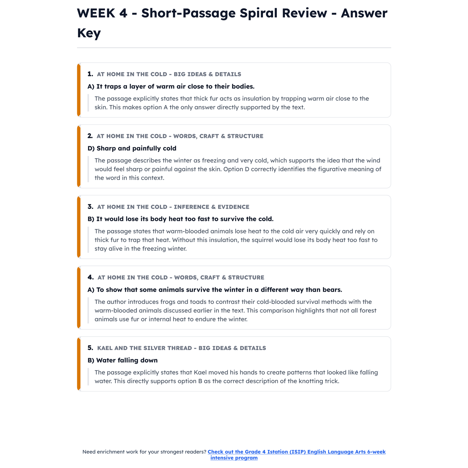 Istation ISIP ELA Intensive Test Prep | 3rd Grade | All 4 Levels (437-653) preview 4