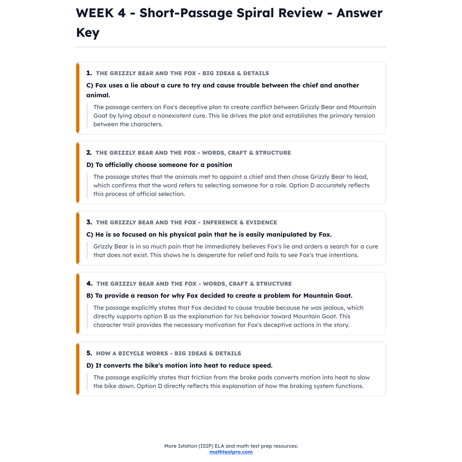 Istation ISIP ELA Intensive Test Prep | 5th Grade | All 4 Levels (503-719) preview 4