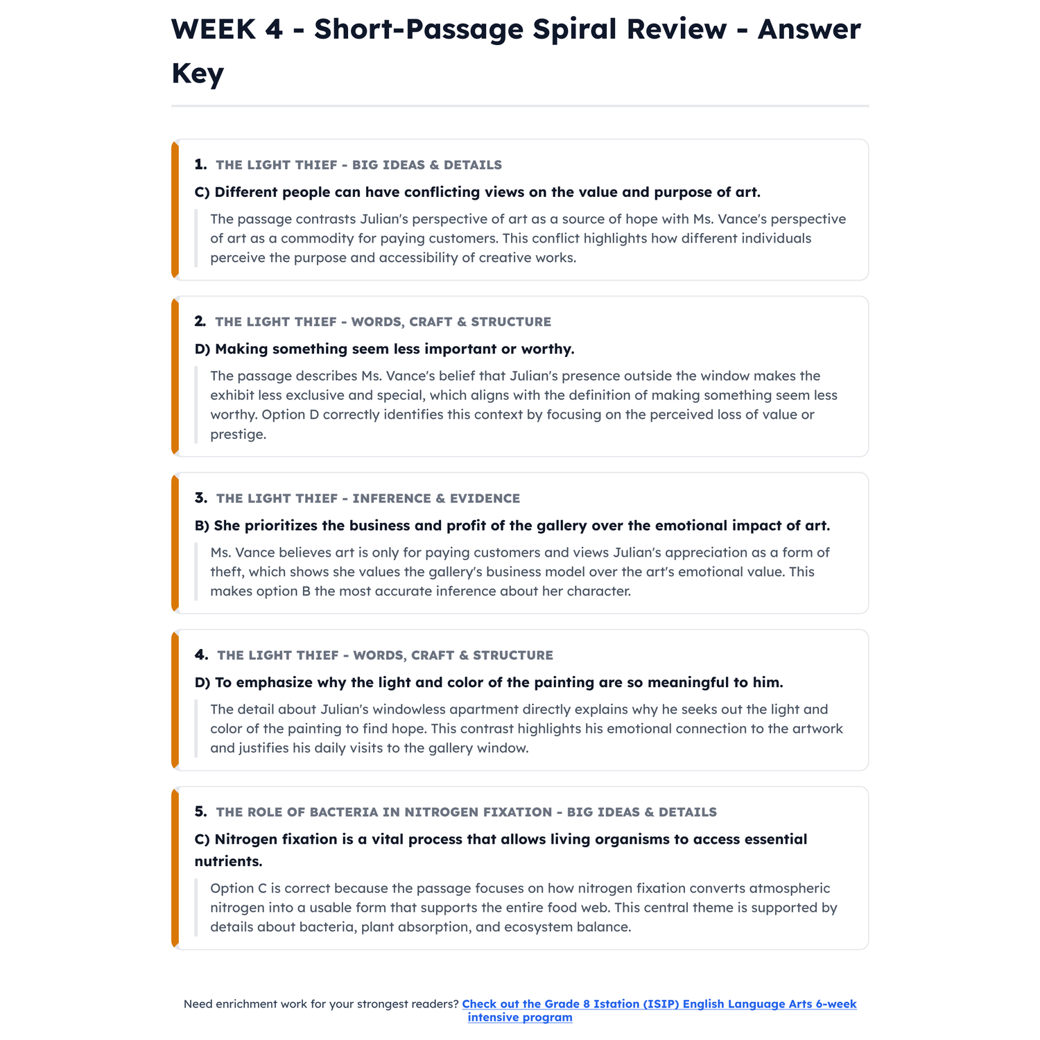 Istation ISIP ELA Intensive Test Prep | 7th Grade | All 4 Levels (554-781) preview 4