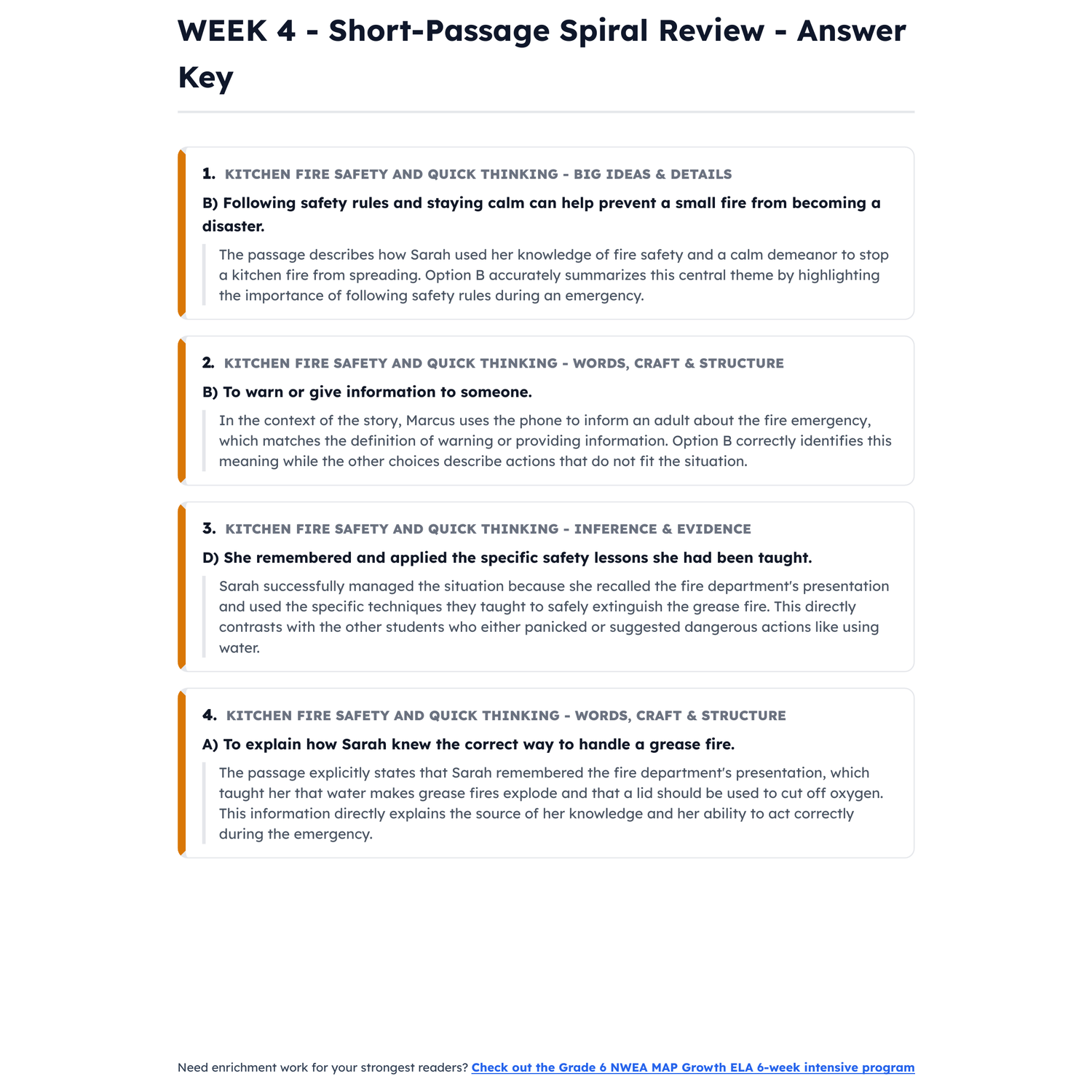 NWEA MAP Growth ELA Intensive Test Prep | 5th Grade | All 4 Levels (RIT 198-248) preview 4