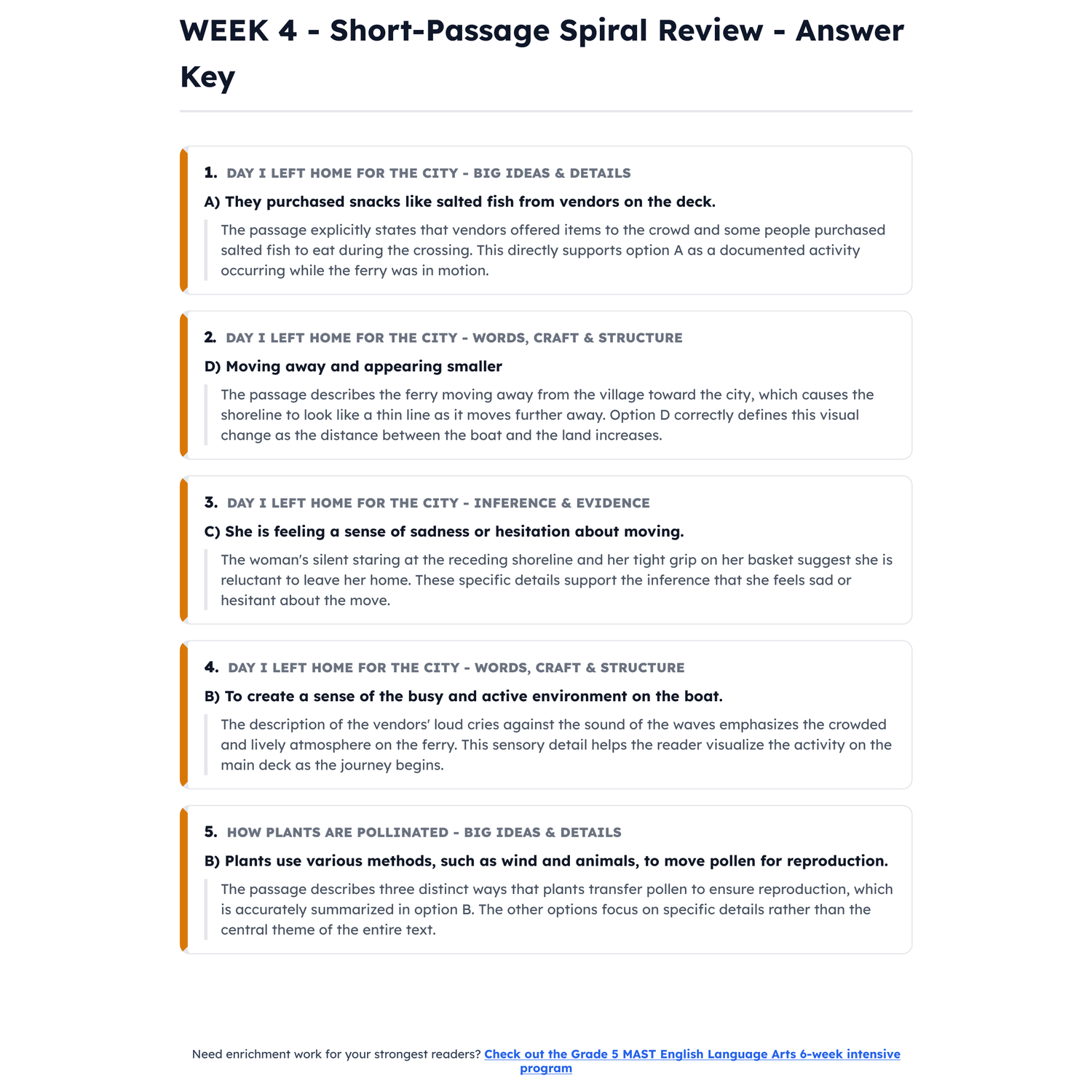 Montana MAST ELA Intensive Prep | 4th Grade | All 4 Levels (Scale Score 250-400) preview 4