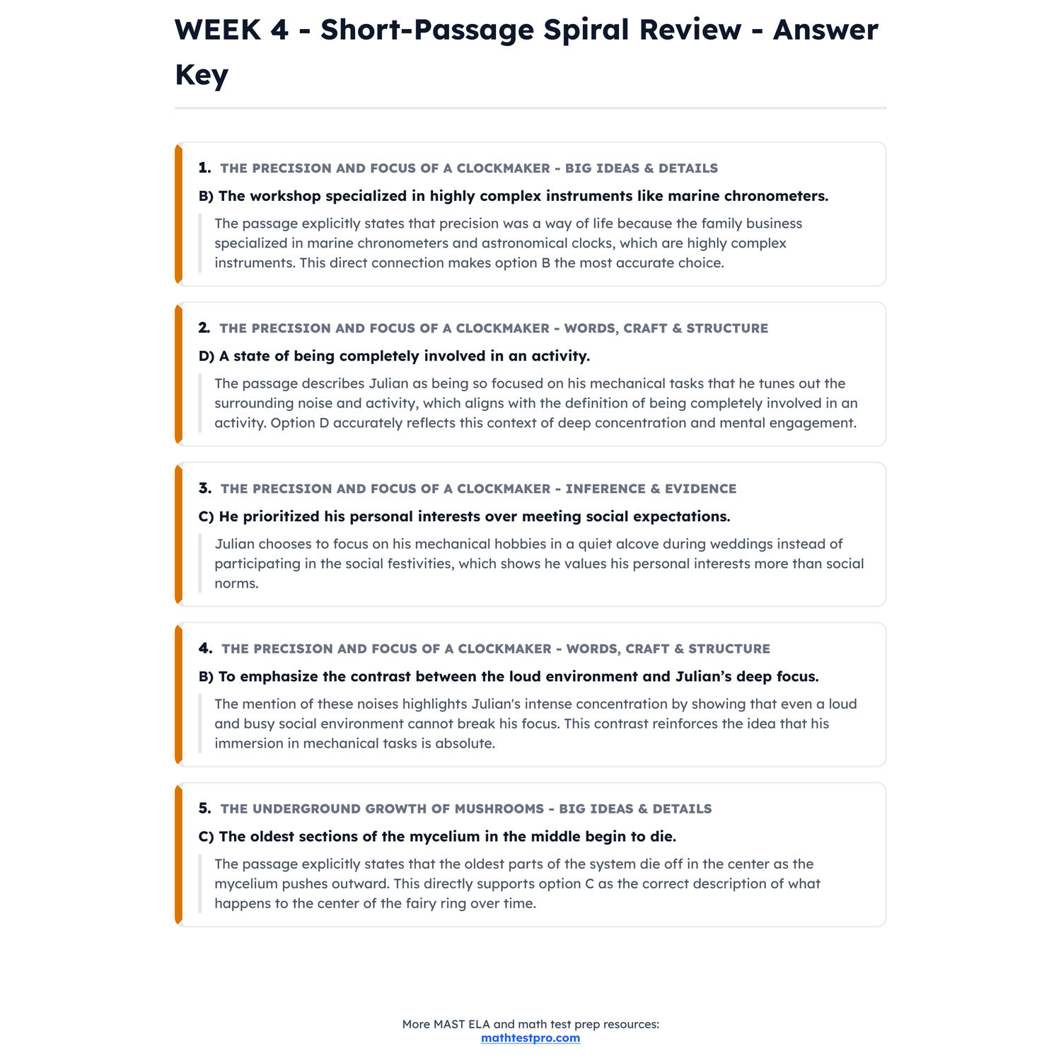 Montana MAST ELA Intensive Prep | 7th Grade | All 4 Levels (Scale Score 250-400) preview 4