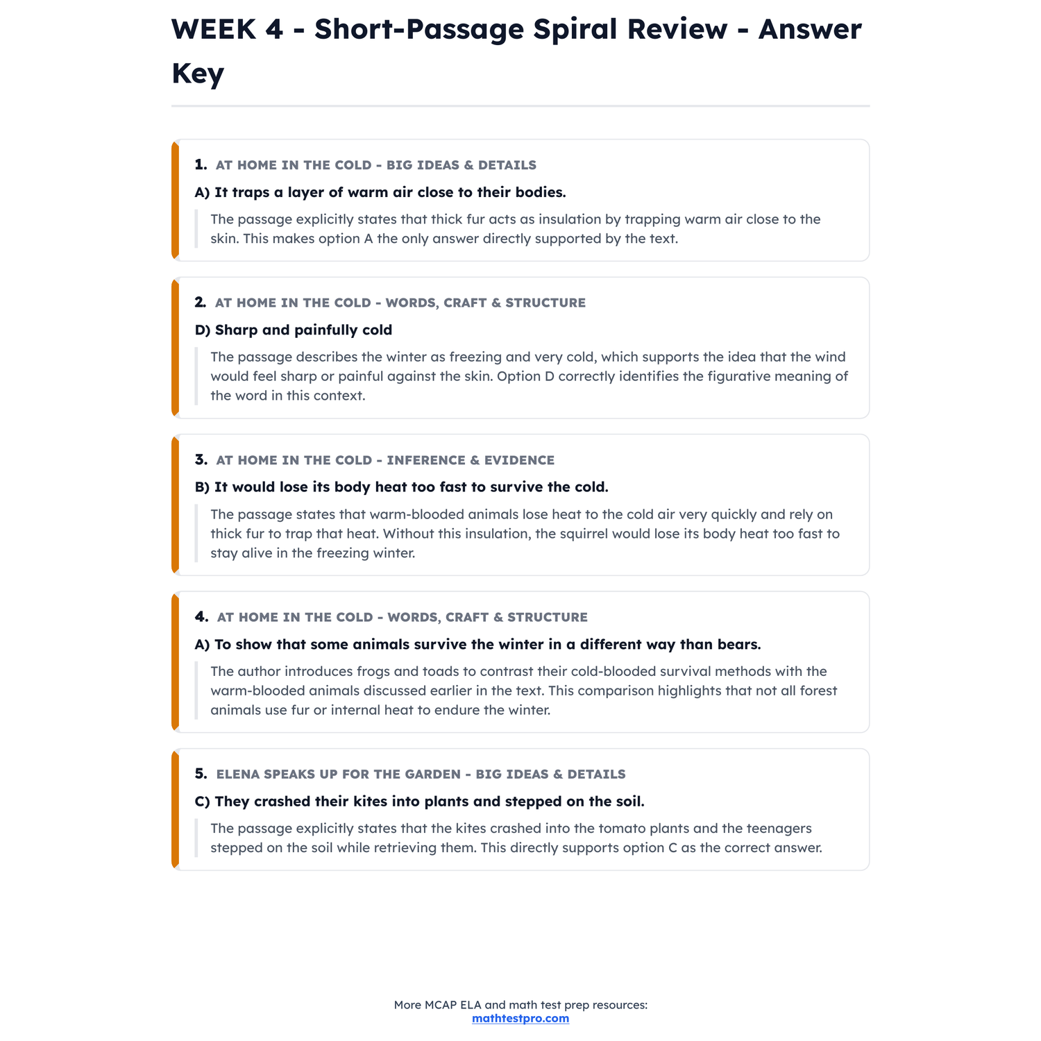Maryland MCAP ELA Intensive Test Prep | 3rd Grade | All 4 Levels (650-850) preview 4