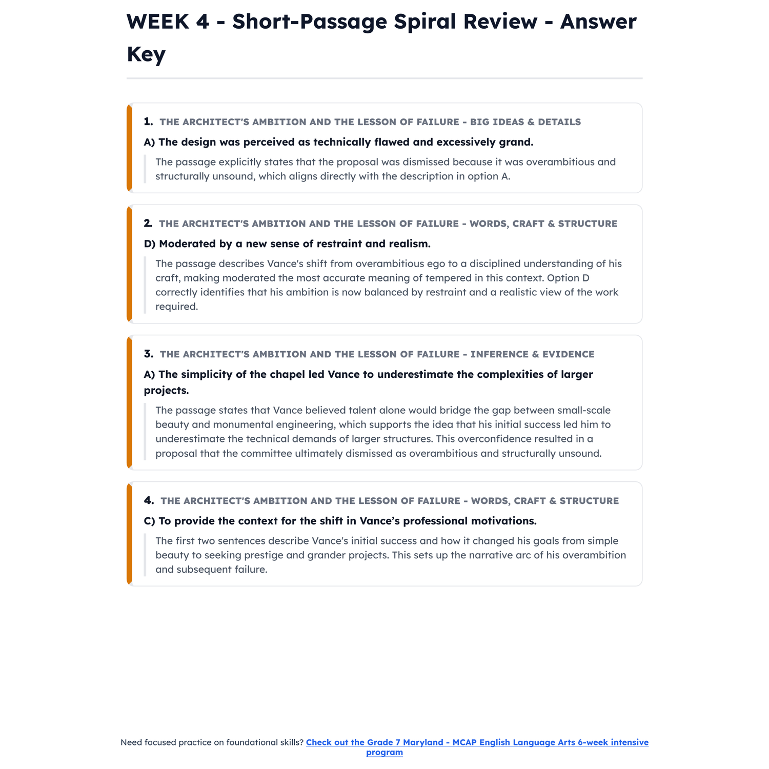 Maryland MCAP ELA Intensive Test Prep | 8th Grade | All 4 Levels (650-850) preview 4