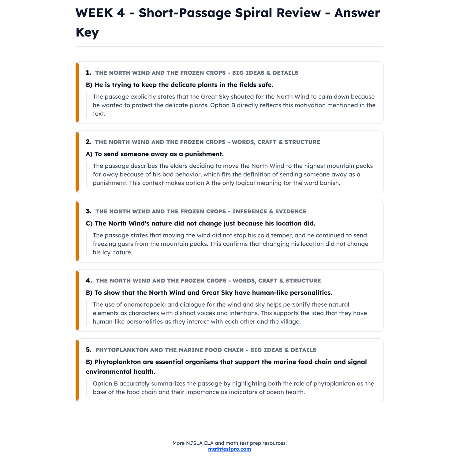 New Jersey NJSLA ELA Intensive Test Prep | 6th Grade | All 4 Levels (650-850) preview 4