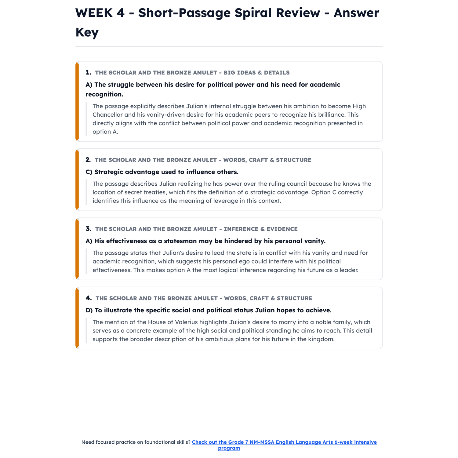New Mexico NM-MSSA ELA Intensive Test Prep | 8th Grade | All 4 Levels (800-890) preview 4