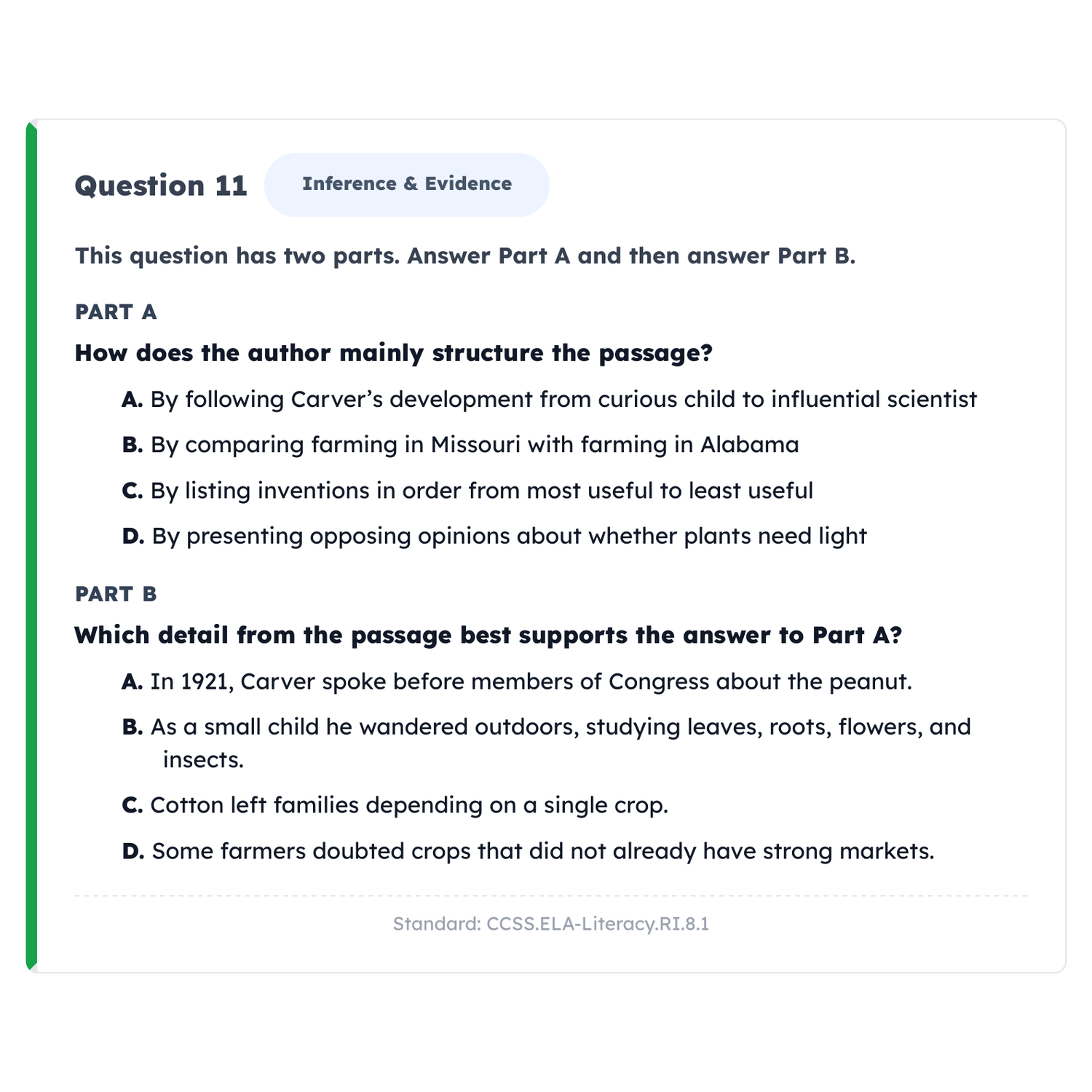 Oregon OSAS (SBAC) ELA Intensive Prep | 8th Grade | All 4 Levels (2487-2668+) preview 3