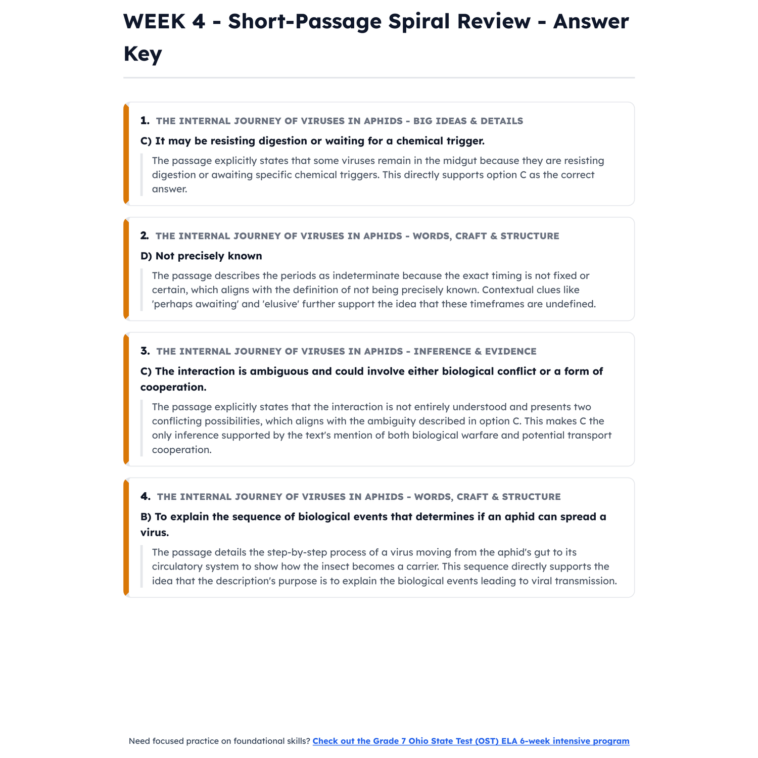 Ohio State Test ELA Intensive Test Prep | 8th Grade | All 4 Levels (586-725+) preview 4