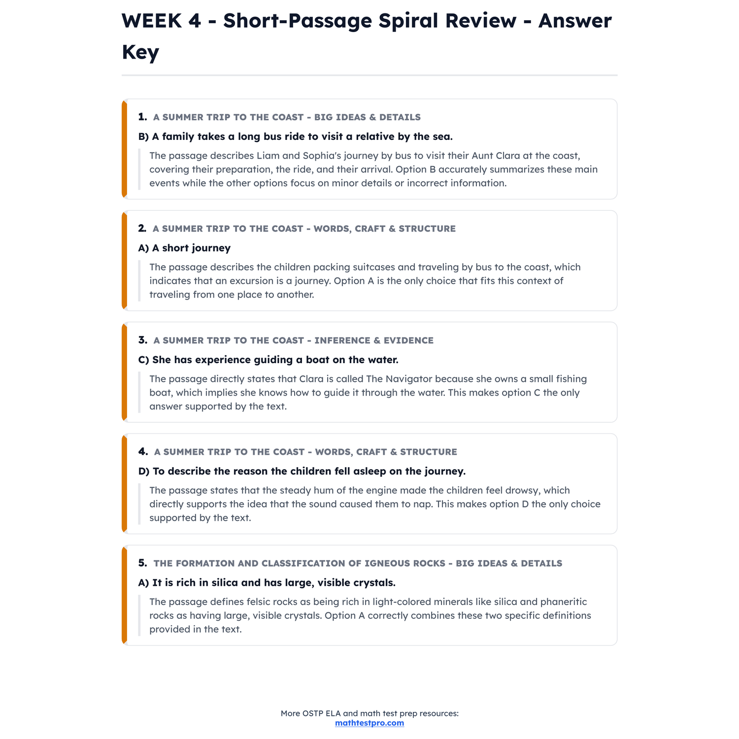 Oklahoma OSTP ELA Intensive Test Prep | 6th Grade | All 4 Levels (200-399) preview 4