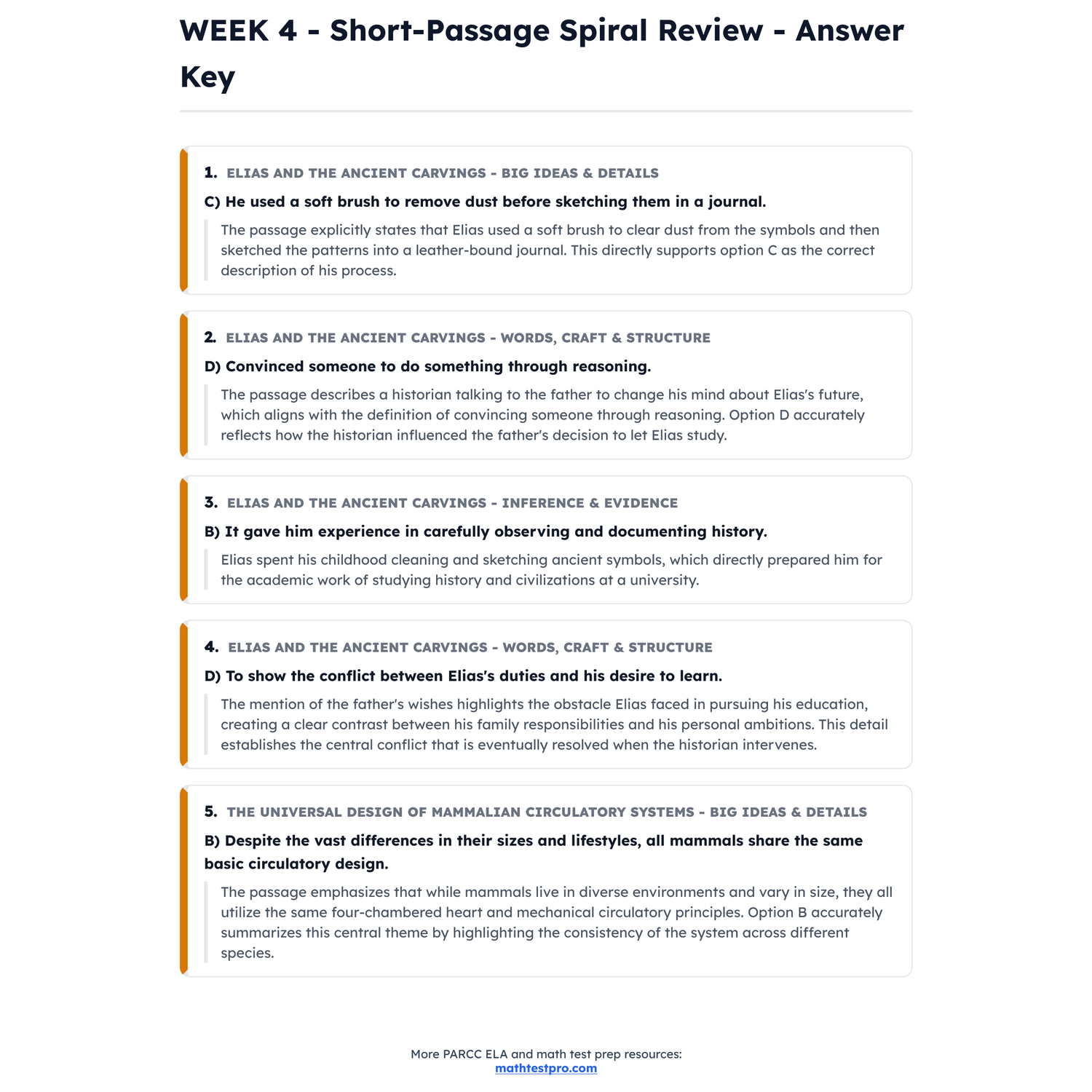 PARCC ELA Intensive Test Prep | 6th Grade | All 4 Levels (Scale Score 650-850) preview 4