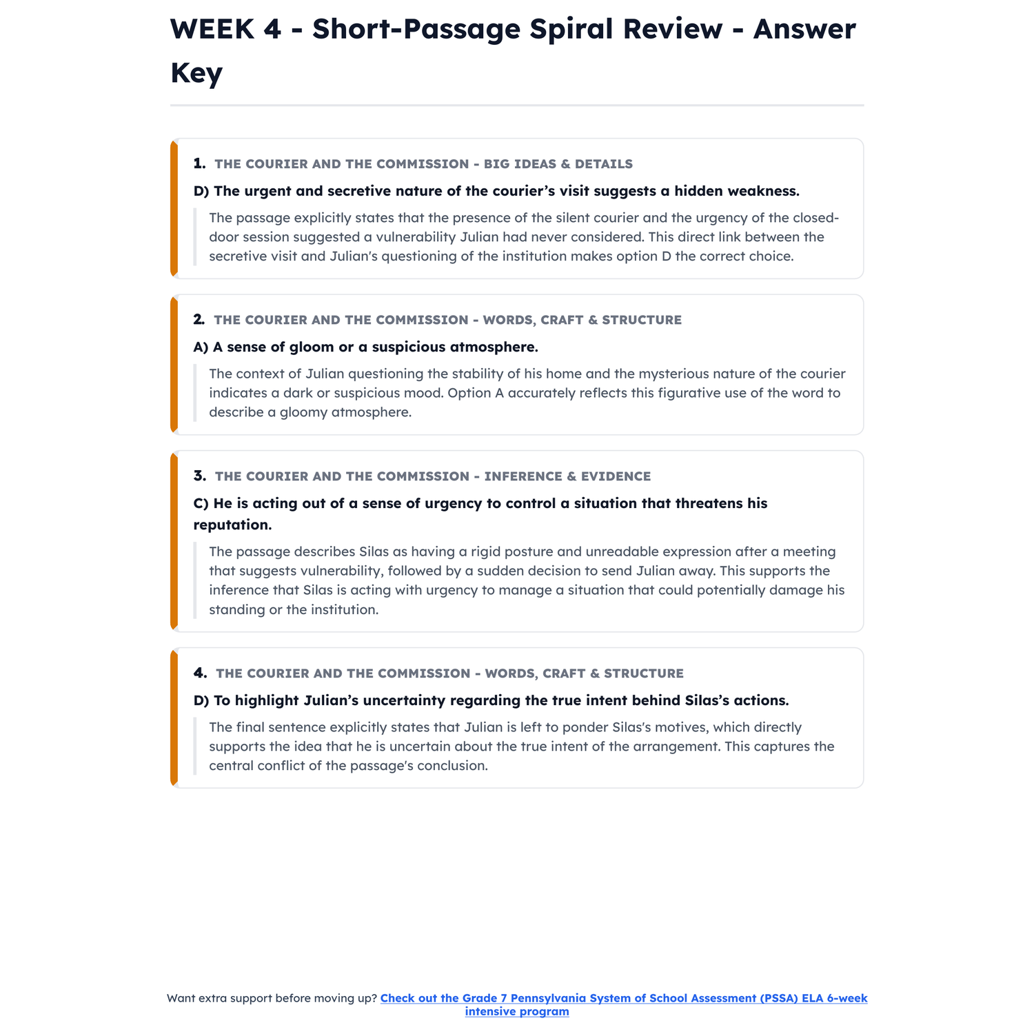 Pennsylvania PSSA ELA Intensive Test Prep | 8th Grade | All 4 Levels (600-1130+) preview 4