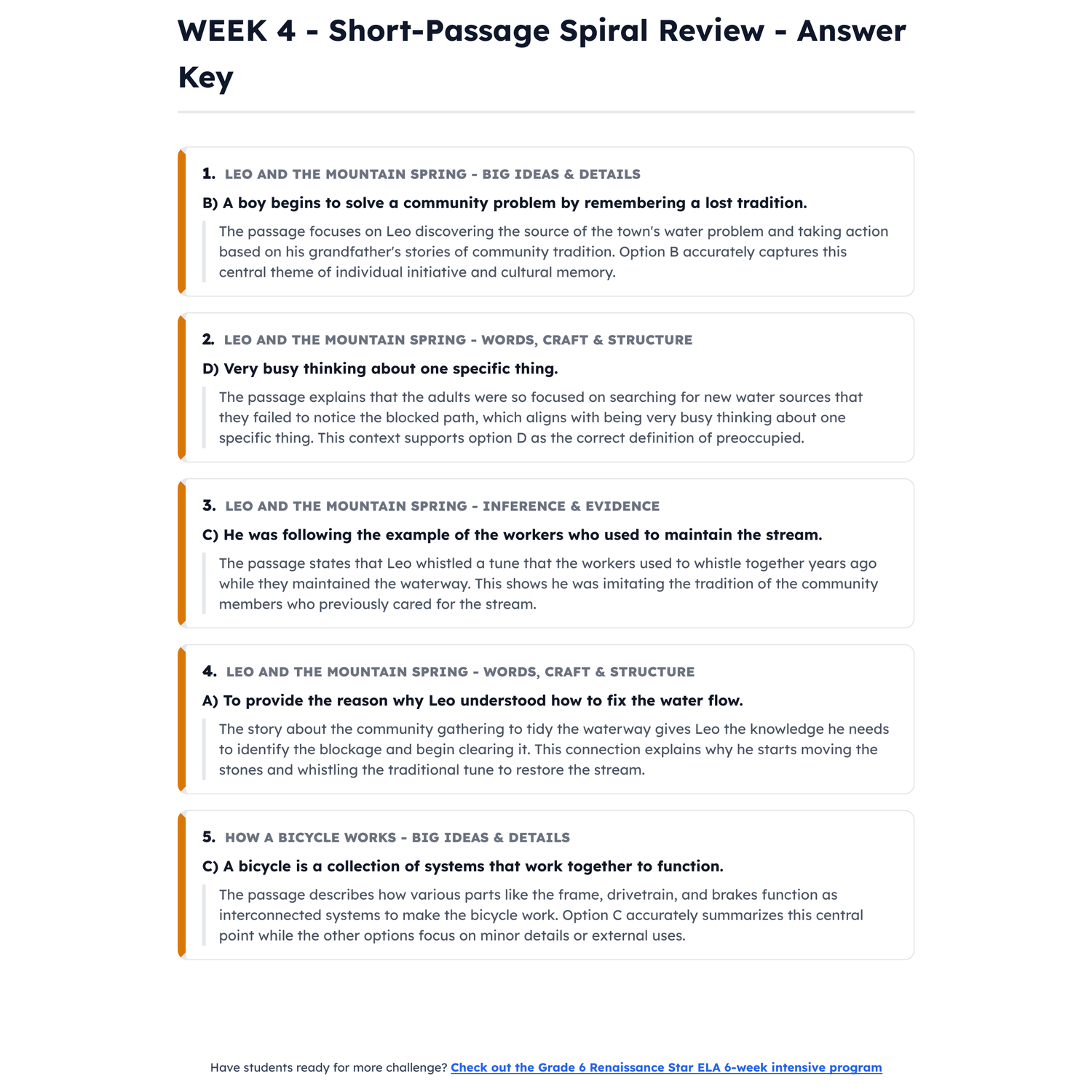 Renaissance Star ELA Intensive Test Prep | 5th Grade | All 4 Levels (981-1071+) preview 4