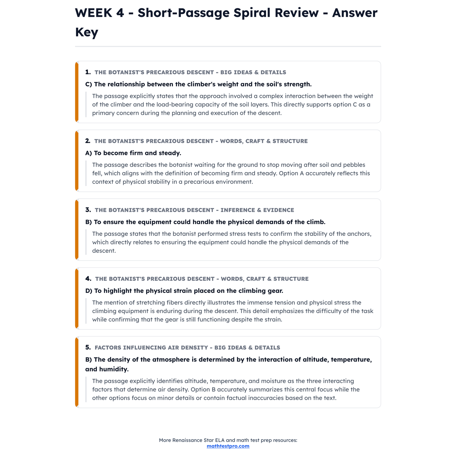 Renaissance Star ELA Intensive Test Prep | 7th Grade | All 4 Levels (1022-1114+) preview 4