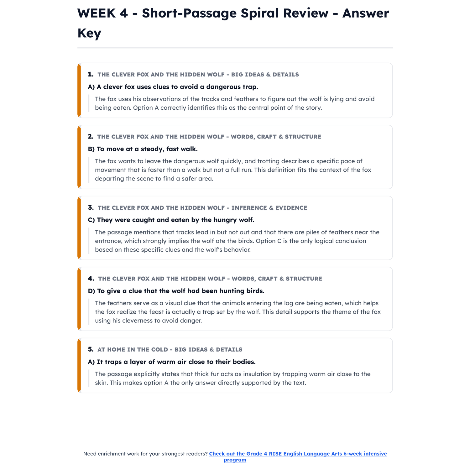 Utah RISE ELA Intensive Prep | 3rd Grade | All 4 Levels (Scale Score 291-406+) preview 4