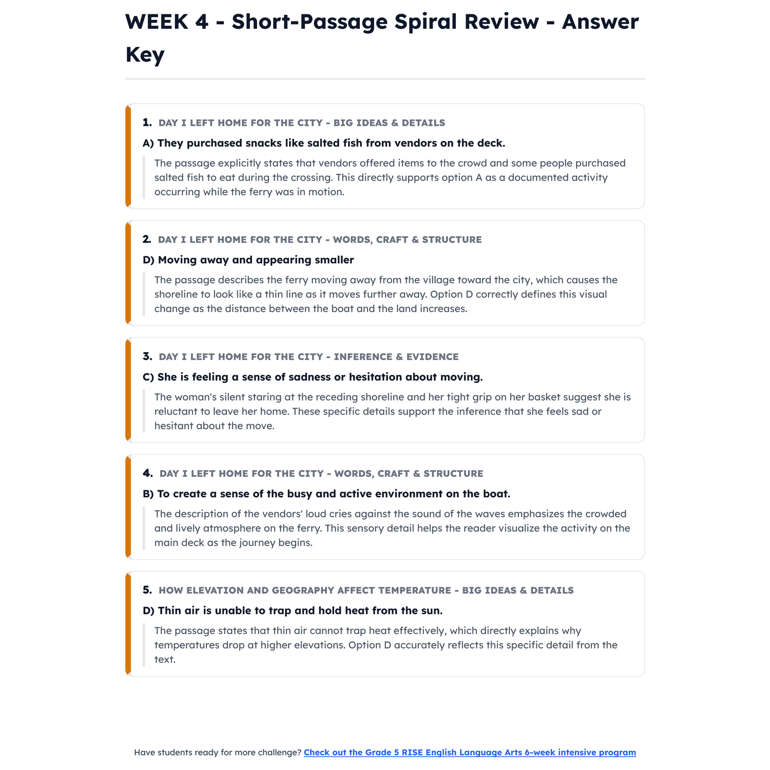 Utah RISE ELA Intensive Prep | 4th Grade | All 4 Levels (Scale Score 323-442+) preview 4