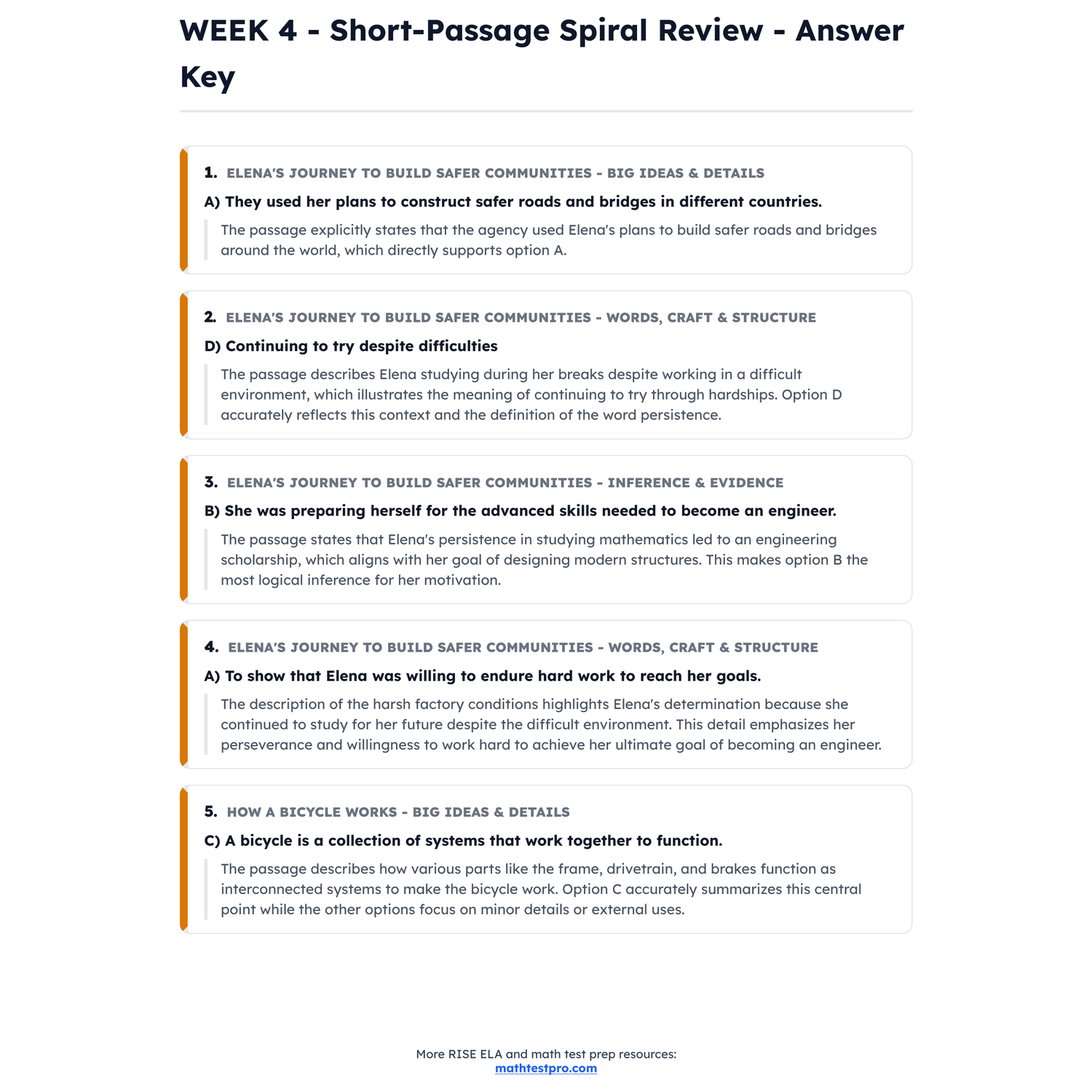 Utah RISE ELA Intensive Prep | 5th Grade | All 4 Levels (Scale Score 361-465+) preview 4