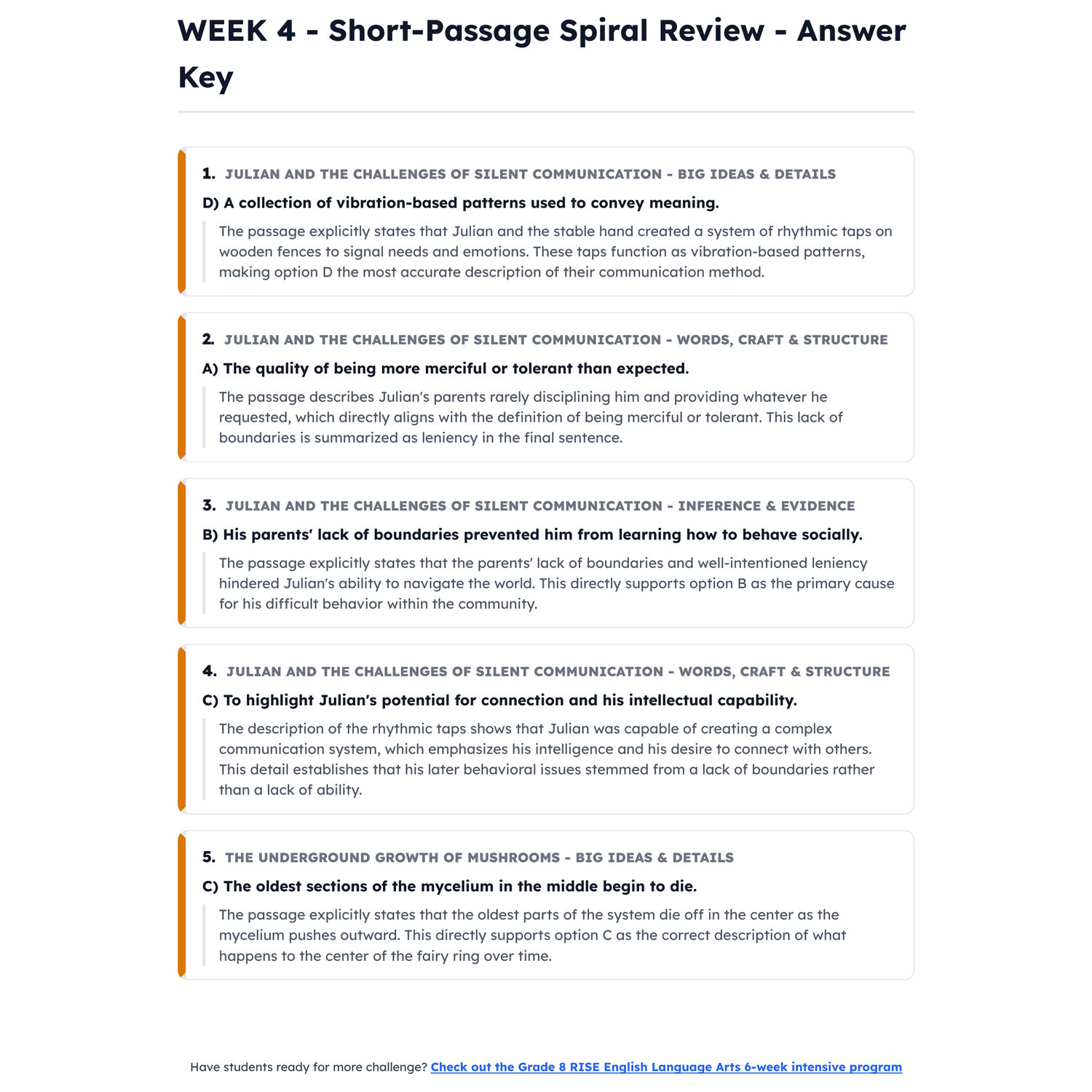 Utah RISE ELA Intensive Prep | 7th Grade | All 4 Levels (Scale Score 404-514+) preview 4