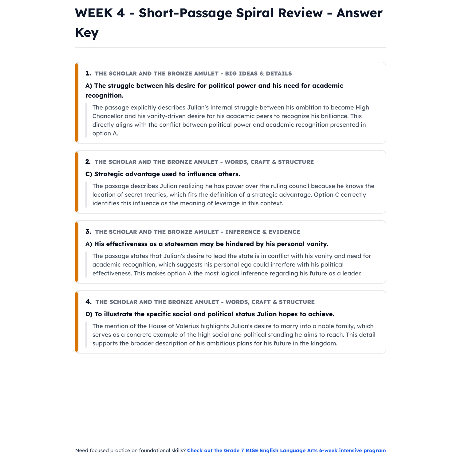 Utah RISE ELA Intensive Prep | 8th Grade | All 4 Levels (Scale Score 416-533+) preview 4