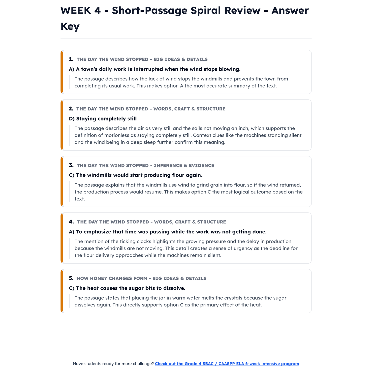 SBAC / CAASPP ELA Intensive Test Prep | 3rd Grade | All 4 Levels (2367-2490+) preview 4