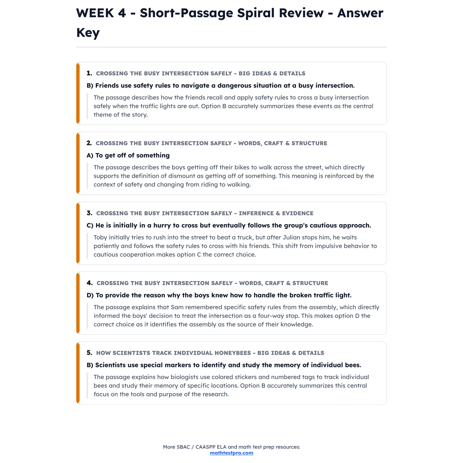 SBAC / CAASPP ELA Intensive Test Prep | 4th Grade | All 4 Levels (2416-2533+) preview 4