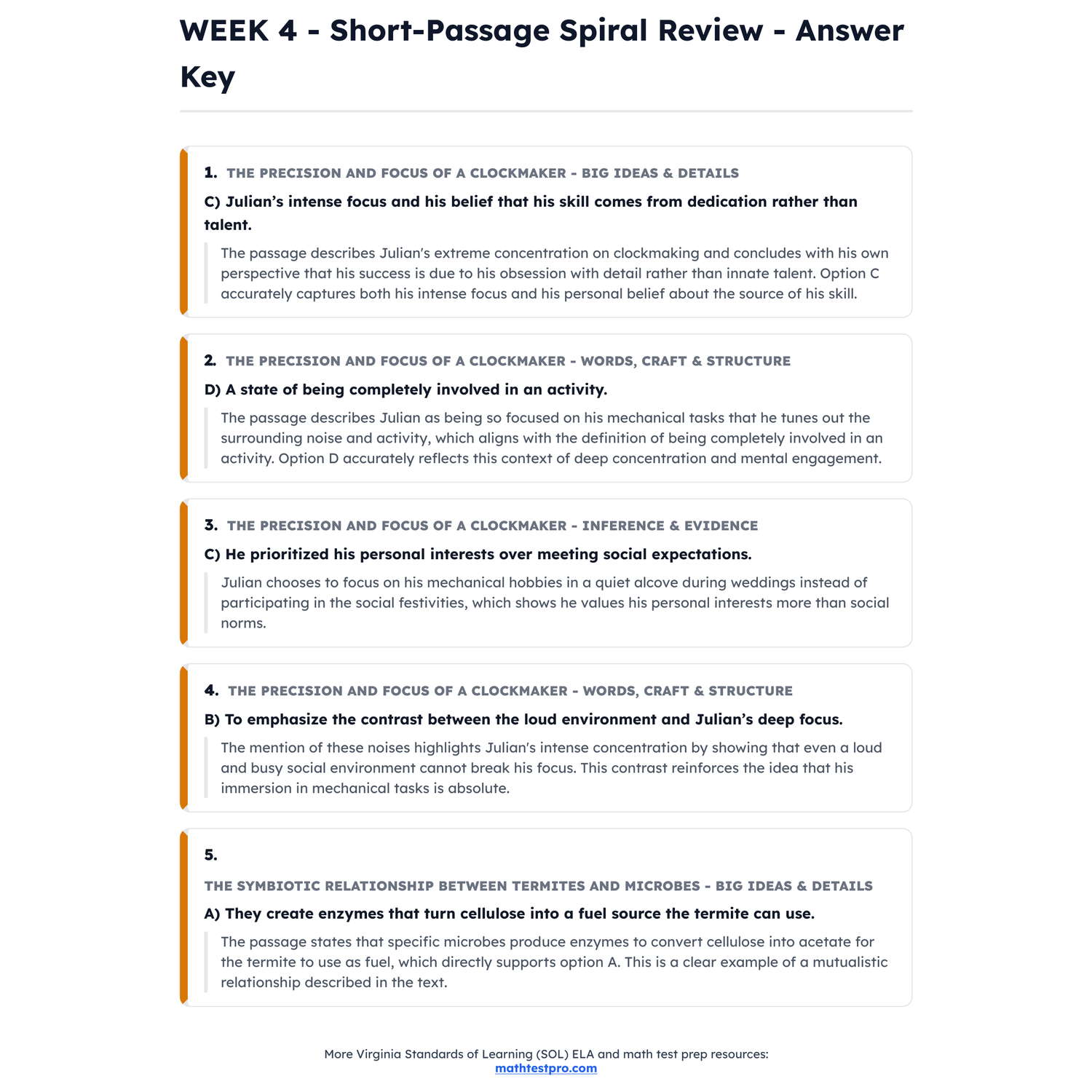 Virginia SOL ELA Intensive Prep | 7th Grade | All 4 Levels (Scaled Score 0-600) preview 4