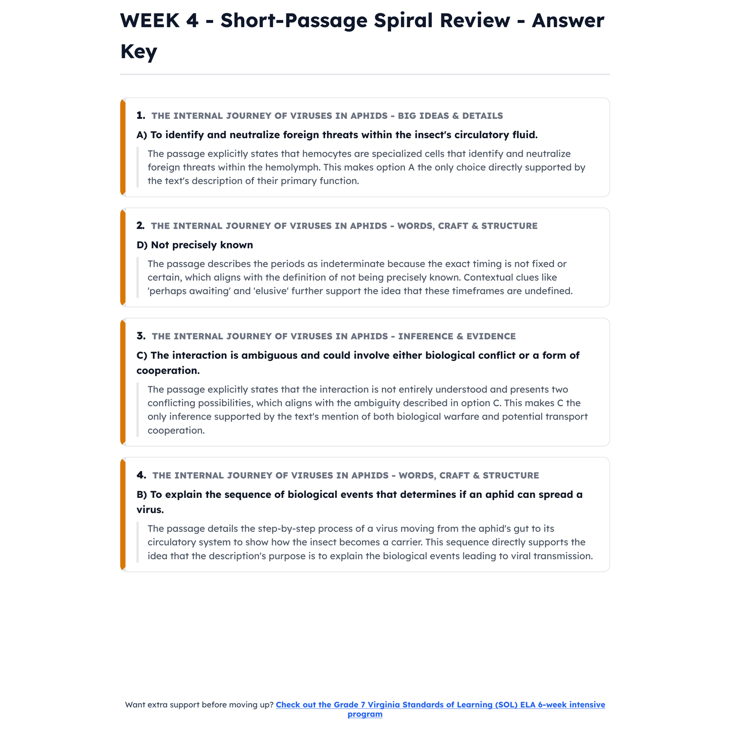 Virginia SOL ELA Intensive Prep | 8th Grade | All 4 Levels (Scaled Score 0-600) preview 4