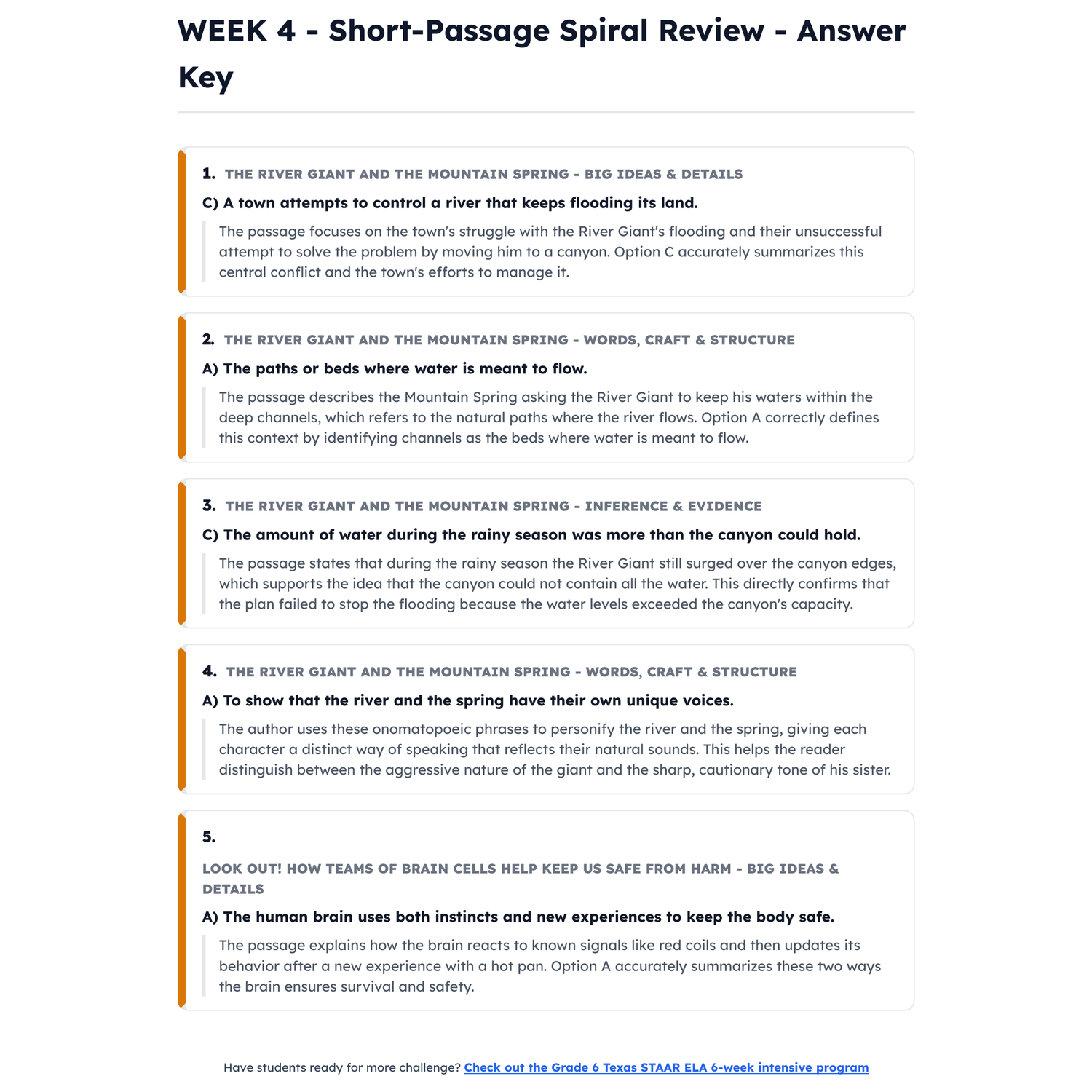 Texas STAAR ELA Intensive Test Prep | 5th Grade | All 4 Levels (1475-1700+) preview 4