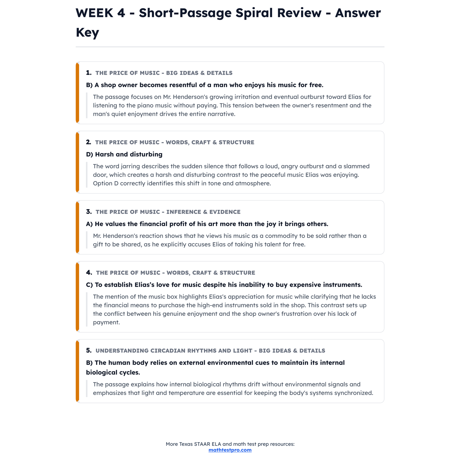 Texas STAAR ELA Intensive Test Prep | 7th Grade | All 4 Levels (1564-1771+) preview 4