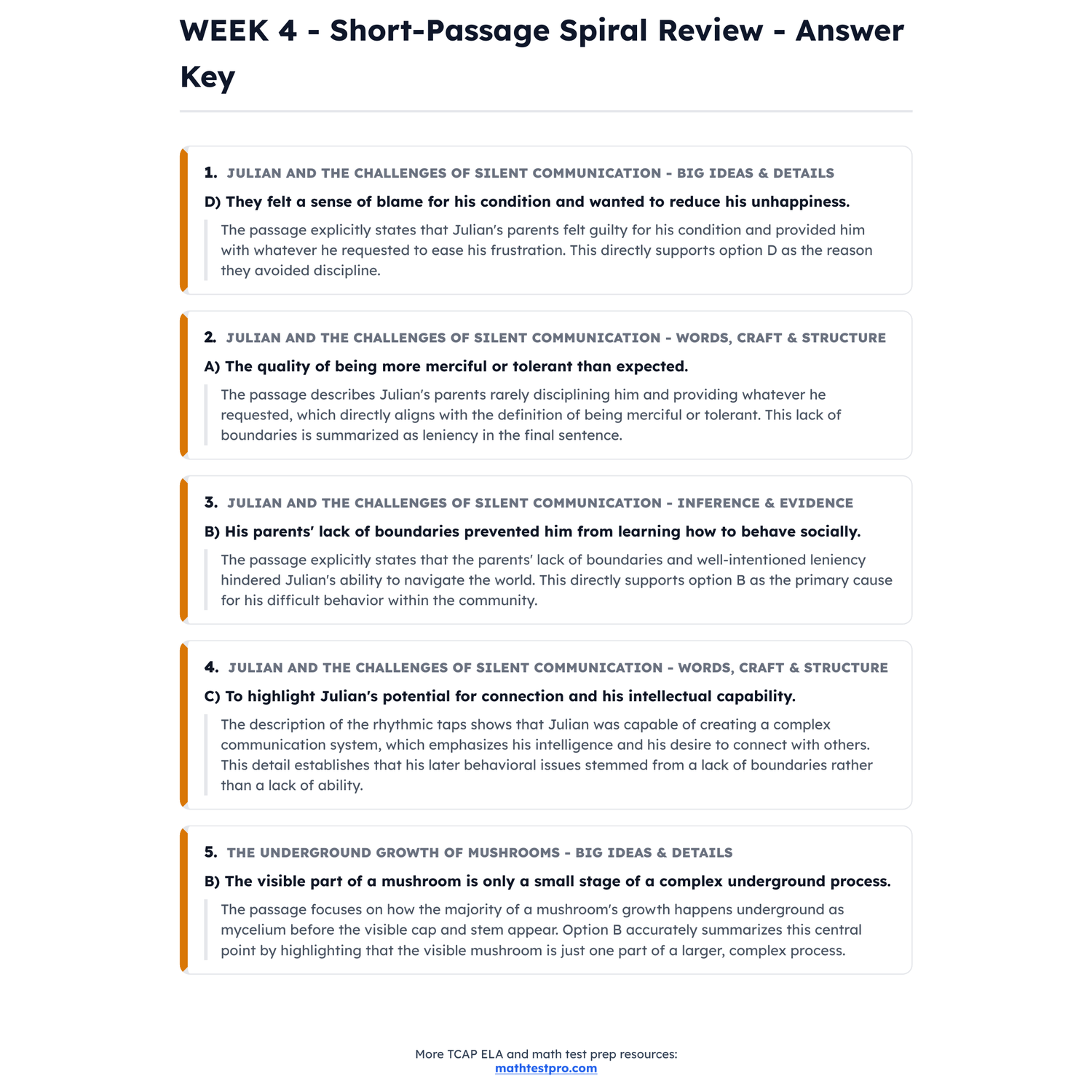 Tennessee TCAP ELA Intensive Test Prep | 7th Grade | All 4 Levels (200-450) preview 4