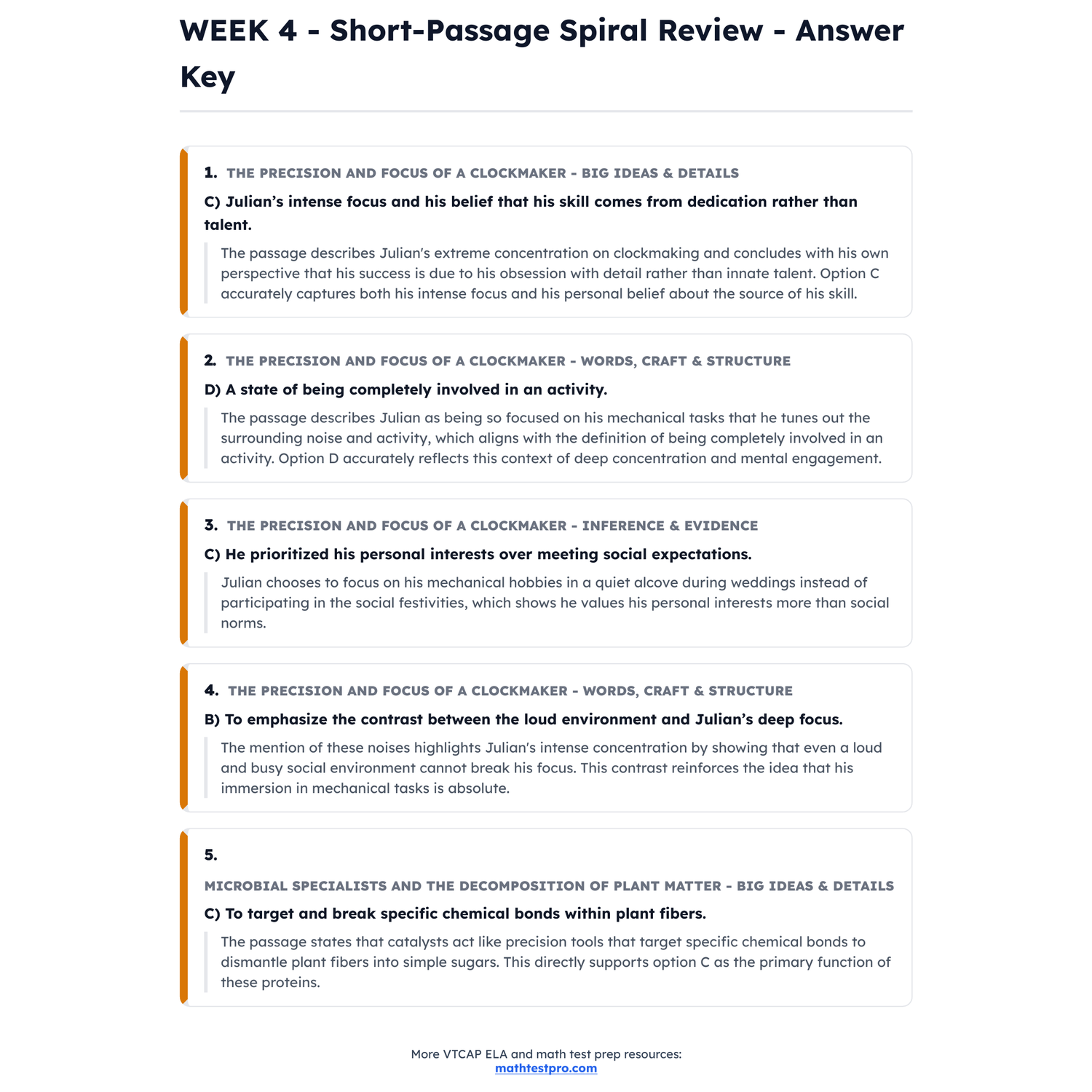 Vermont VTCAP ELA Intensive Test Prep | 7th Grade | All 4 Levels (1500-2000) preview 4