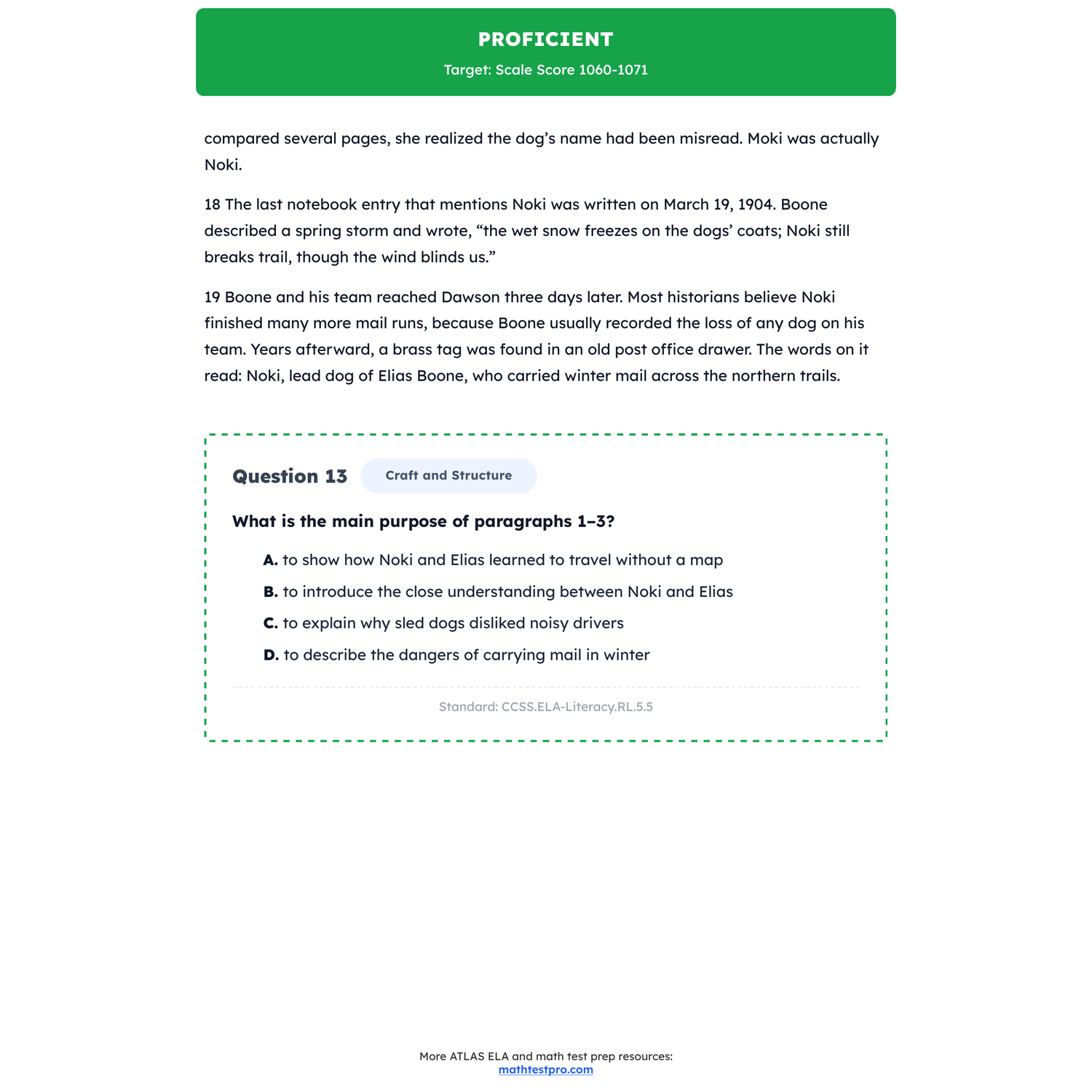 Arkansas ATLAS ELA Test Simulation | 5th Grade | All 4 Levels (1000-1118) preview 3