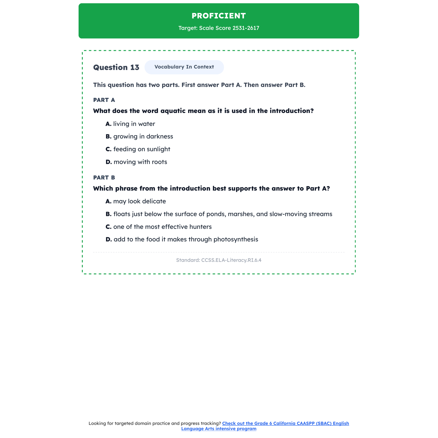 California CAASPP (SBAC) ELA Test Simulation | 6th Grade | 2457-2618+ preview 3