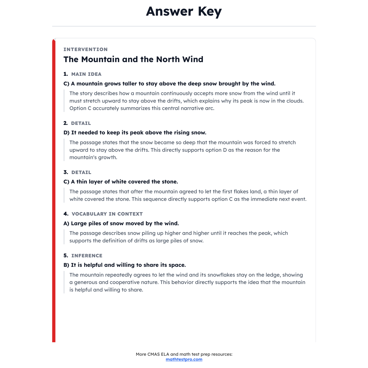 Colorado CMAS ELA Test Simulation | 4th Grade | All 4 Levels (650-850) preview 4
